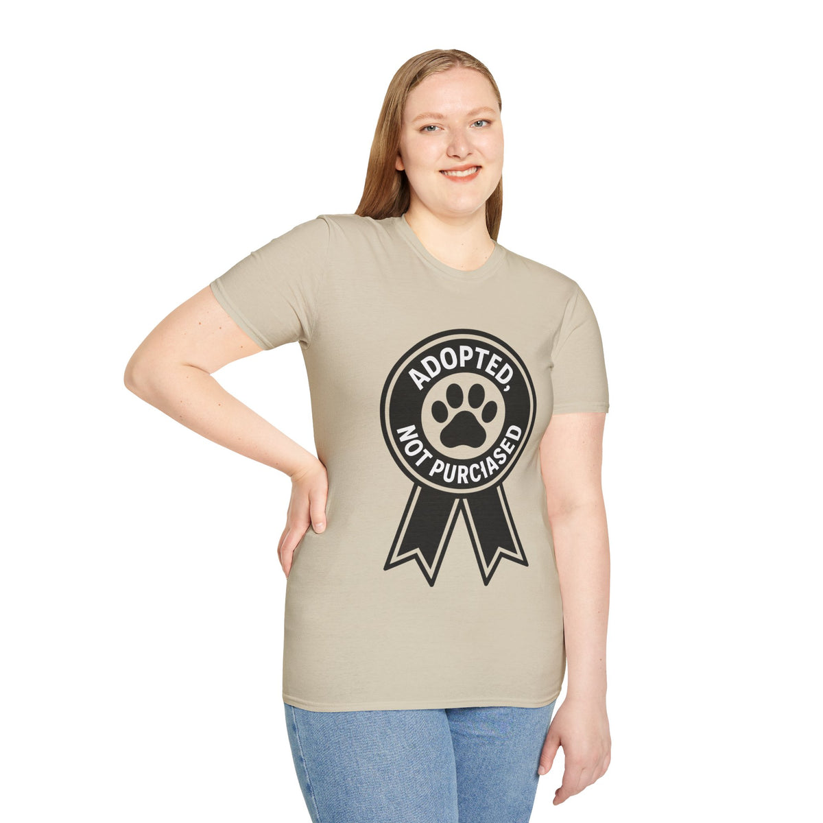 Adopted Not Purchased Graphic T-Shirt — Rescue Pet Awareness Tee - Trending Now - August 2026