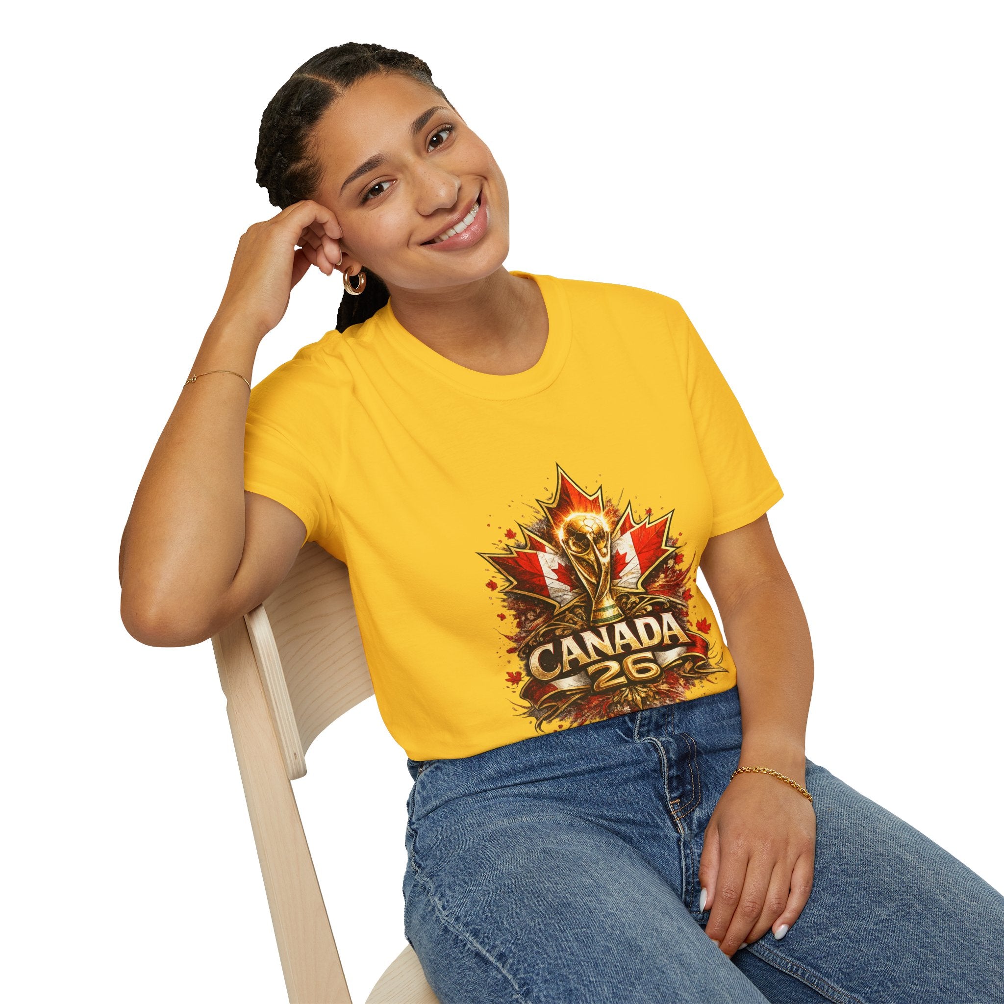 Canada World Cup T‑Shirt — Maple Leaf Soccer Trophy 26