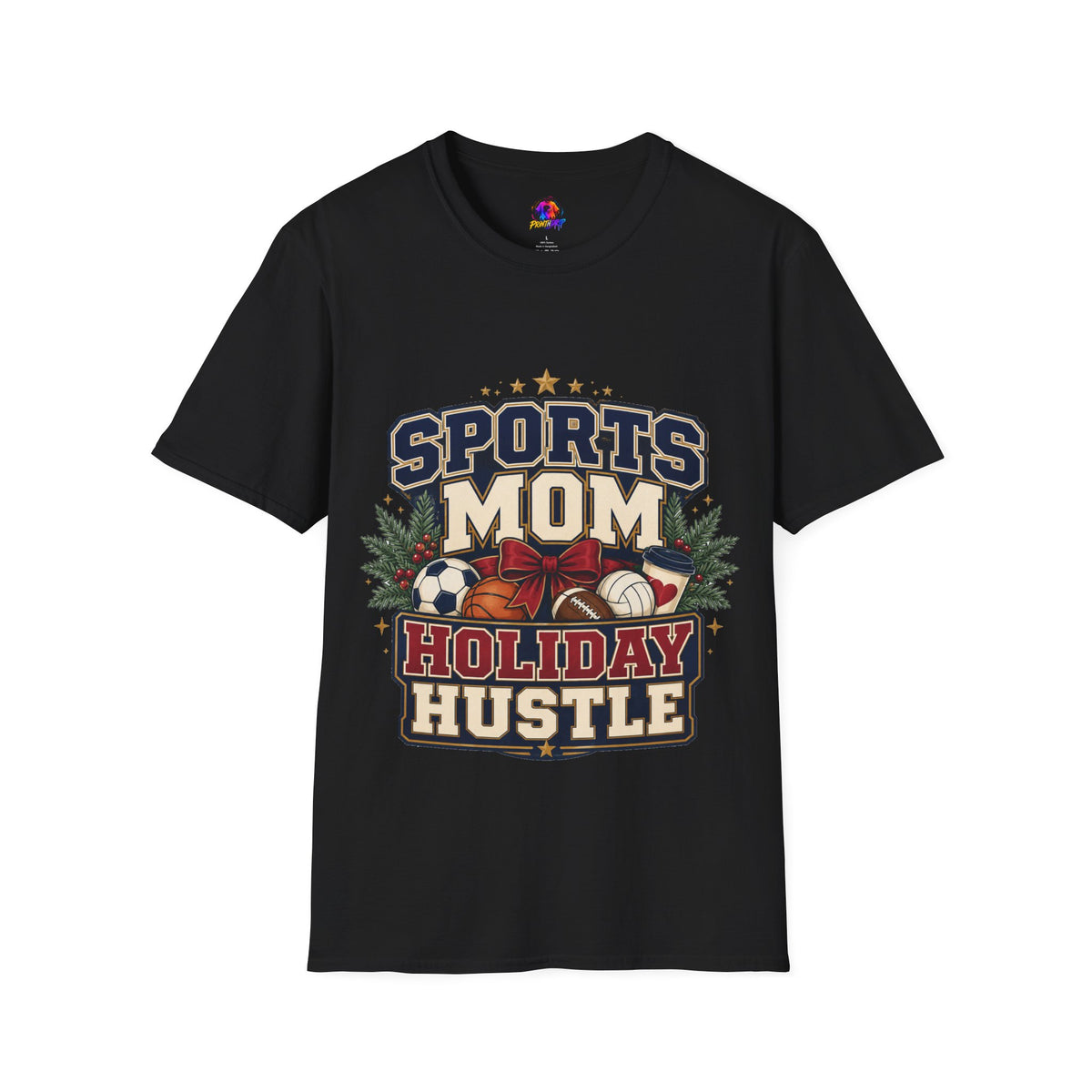 Sports Mom T‑Shirt — "Holiday Hustle" Athletic Mom Tee