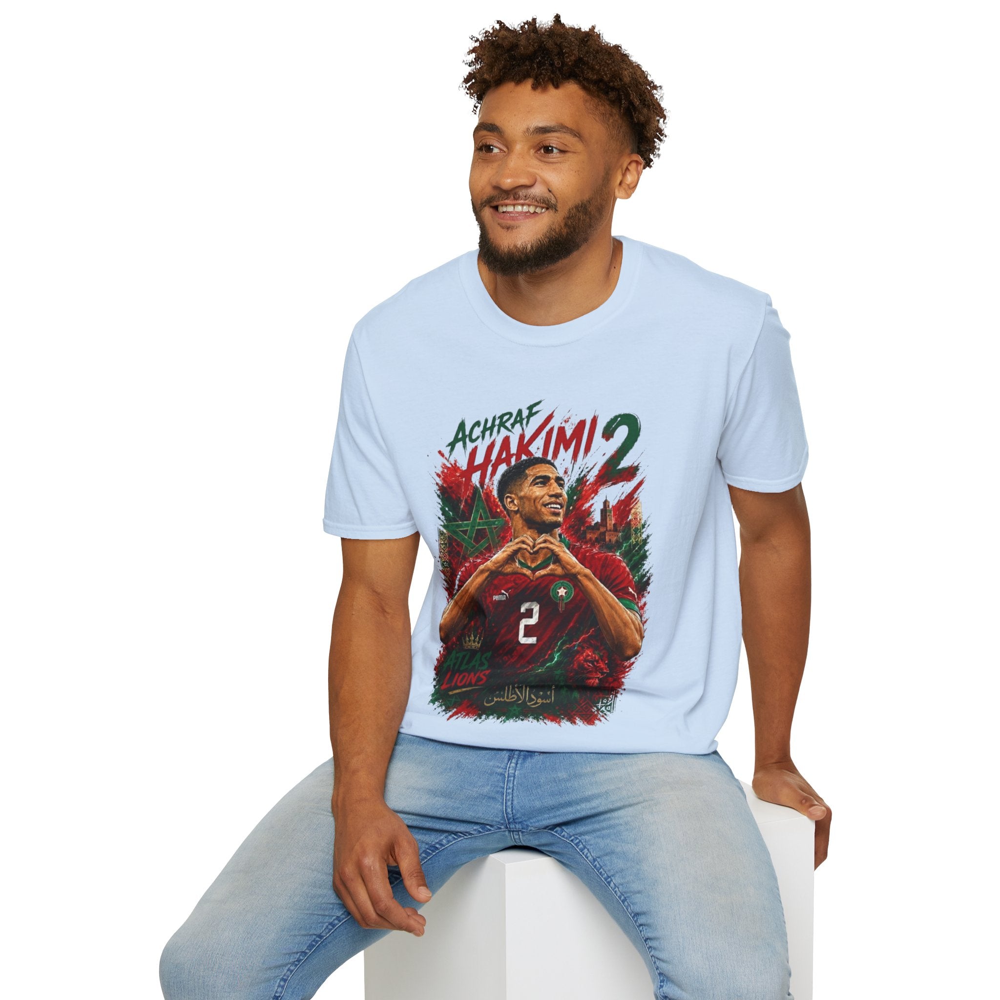 Achraf Hakimi #2 Soccer T-Shirt — Morocco Football Fan Tee