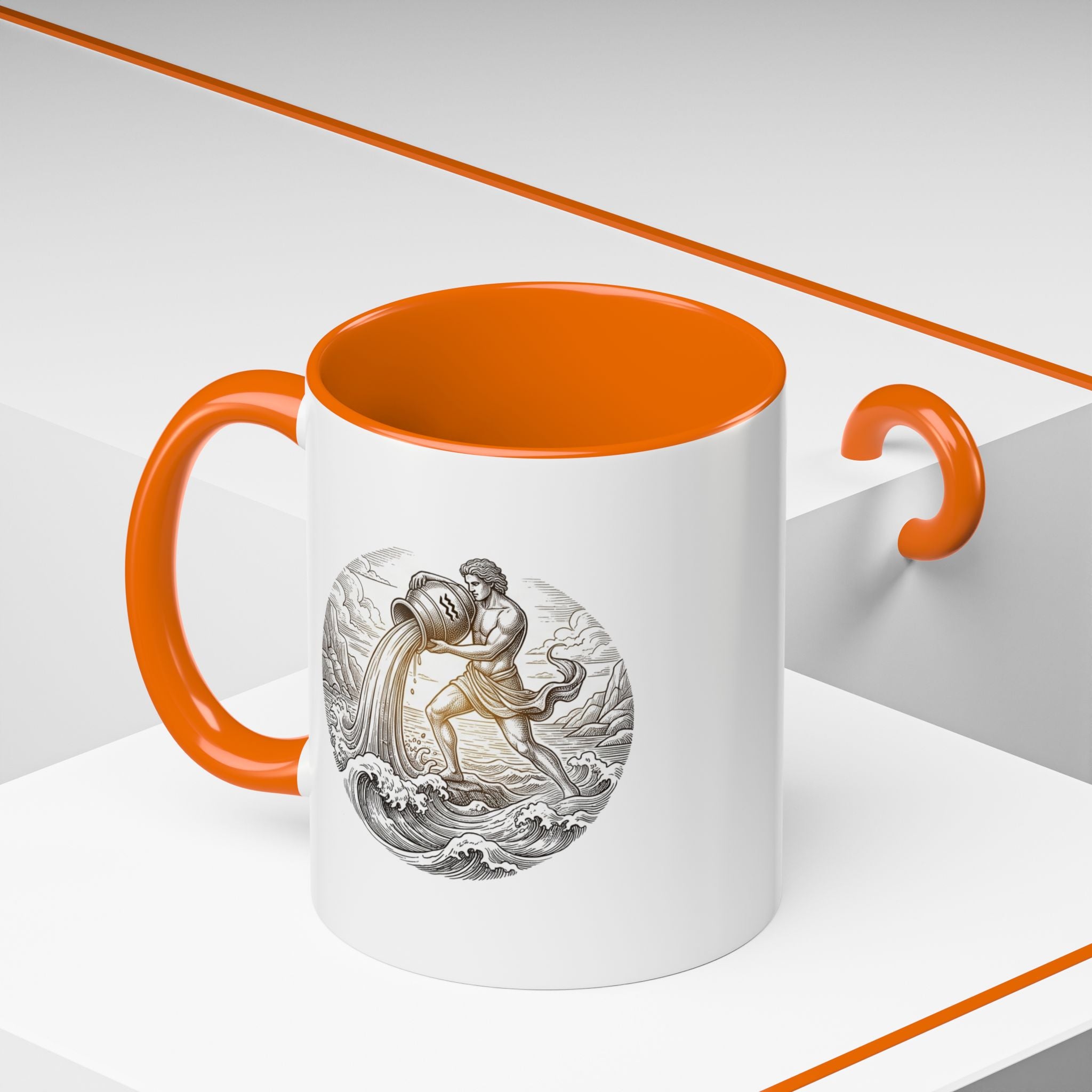 Aquarius Zodiac Coffee Mug — Astrology Sign Accent Mug