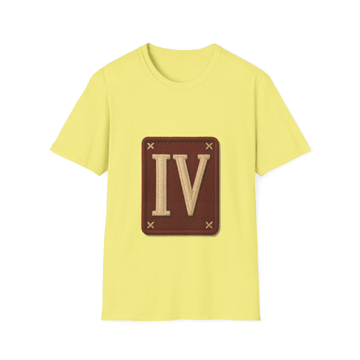Roman Numeral IV Vintage Patch T-Shirt — Minimal Retro 4 Shirt - Trending Now - August 2026