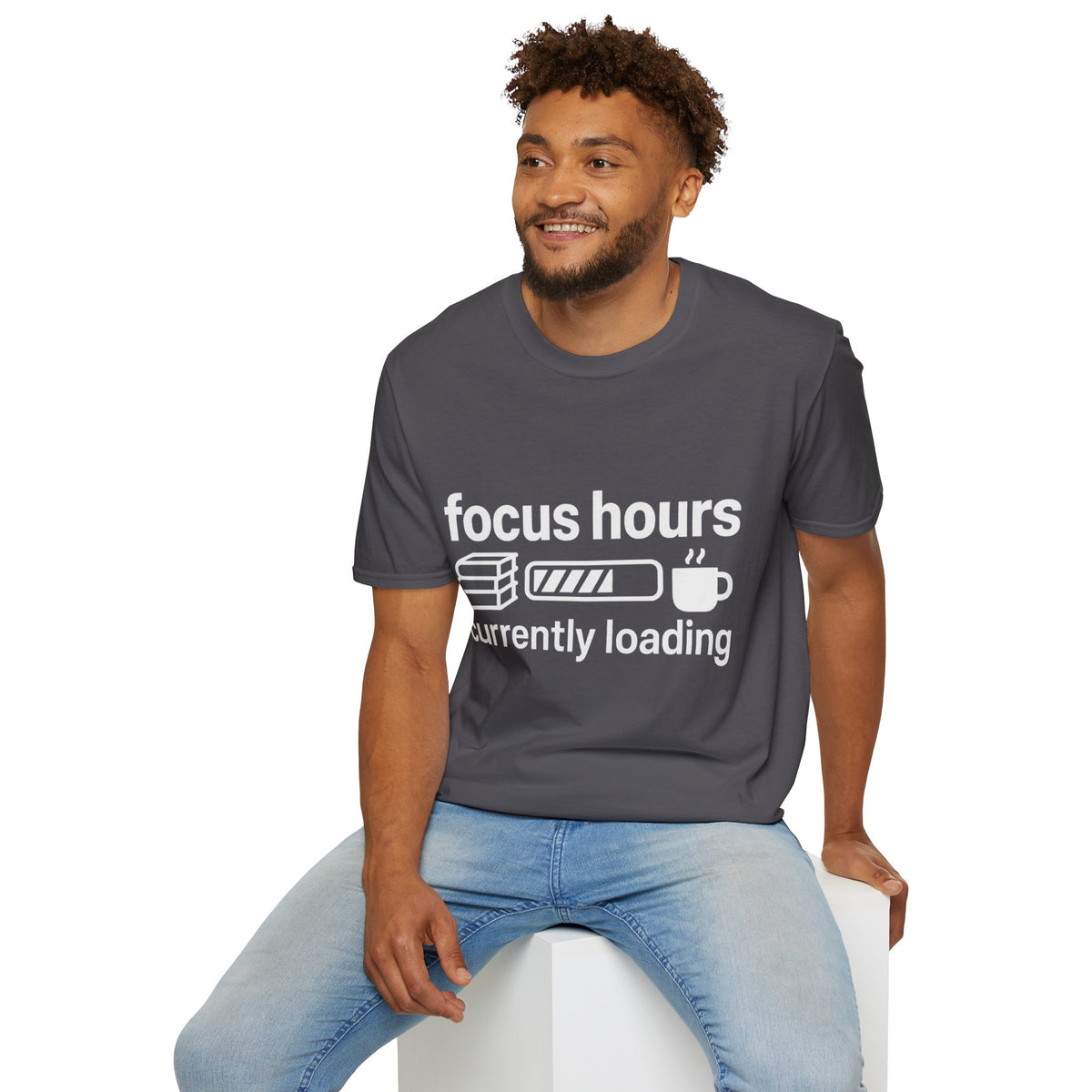 Focus Hours T-Shirt — "Focus Hours Currently Loading" Graphic Tee for Productivity & Remote Work - Trending Now - August 2026 Trends - Everyday T-Shirt