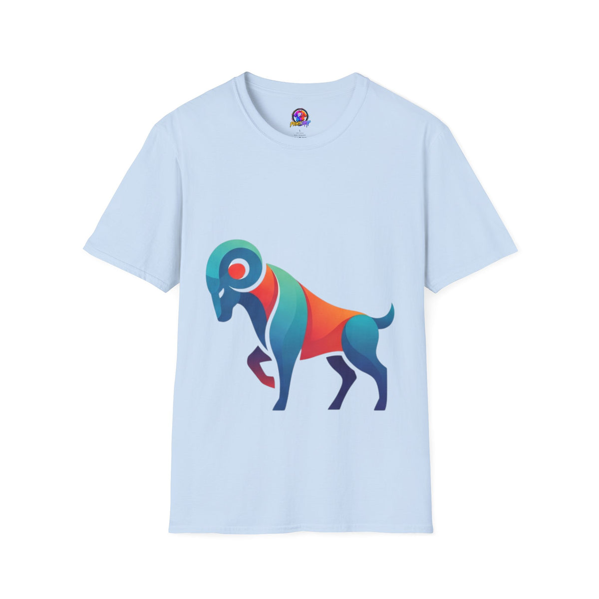 Ram Graphic T-Shirt — Colorful Geometric Sheep/Goat Art