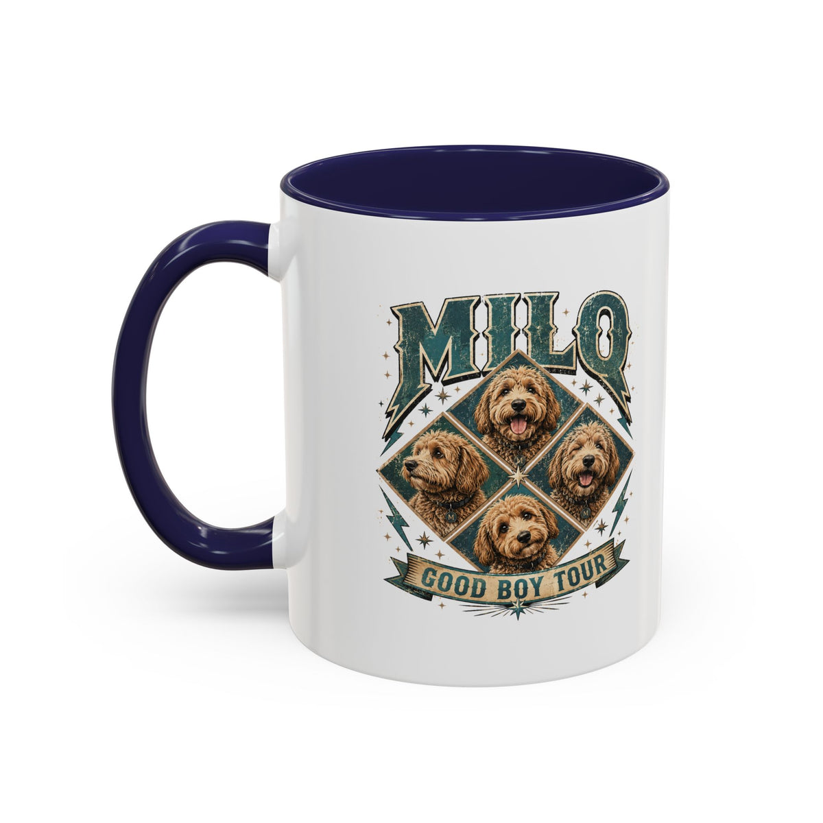 Milo Bailey Dog Dad Mom Good Boy Tour Accent Coffee Mug – Milo Dog Portraits