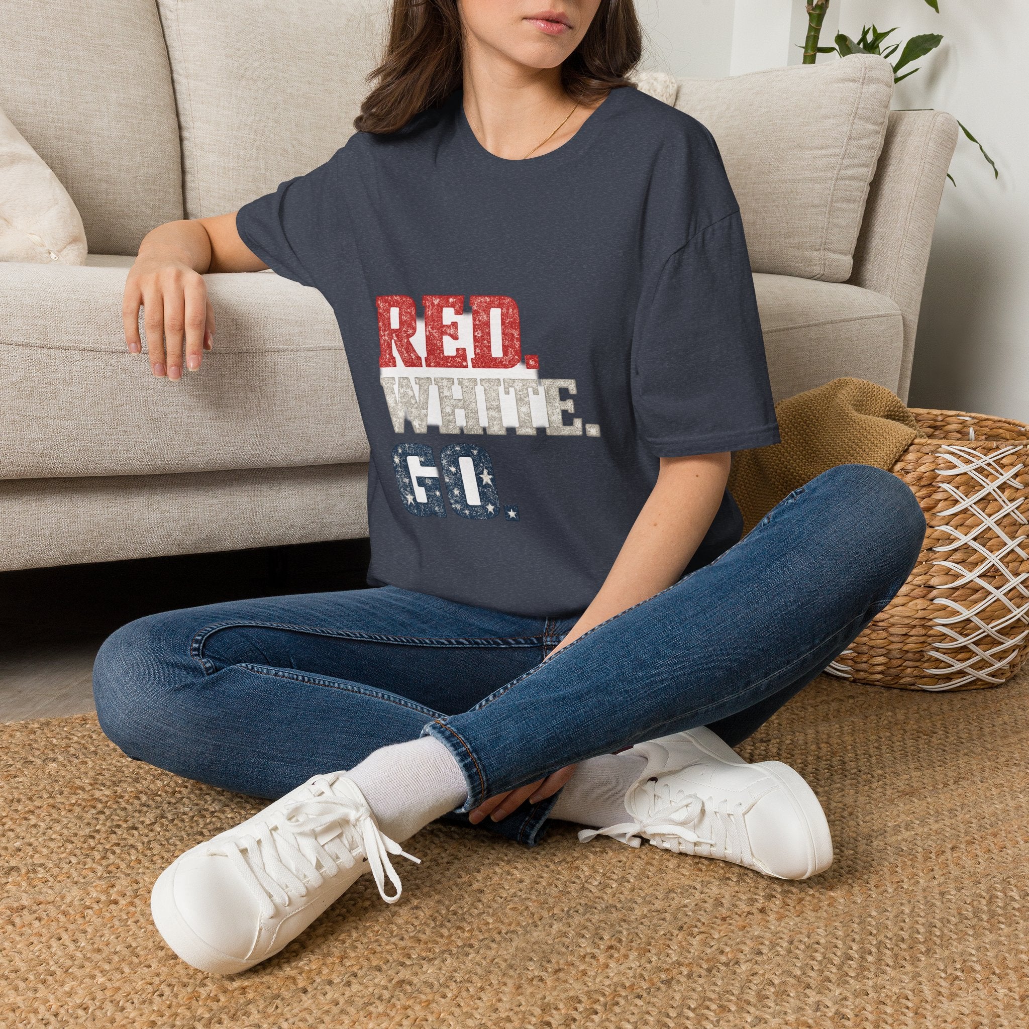 USA Patriotic 'Red. White. Go.' T-Shirt — 4th of July Independence Day Tee