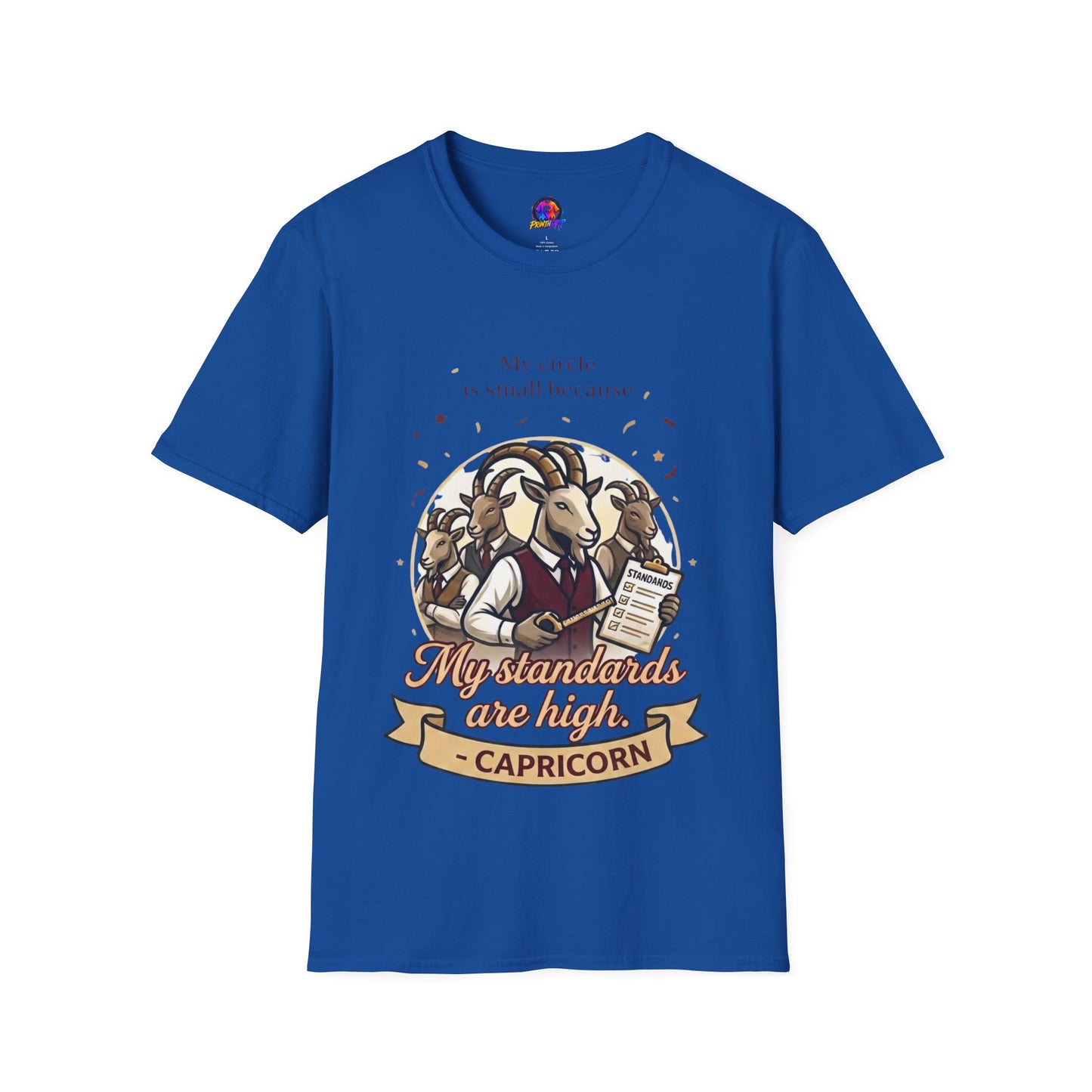 Capricorn Zodiac T-Shirt — "My Standards Are High" Astrology Tee