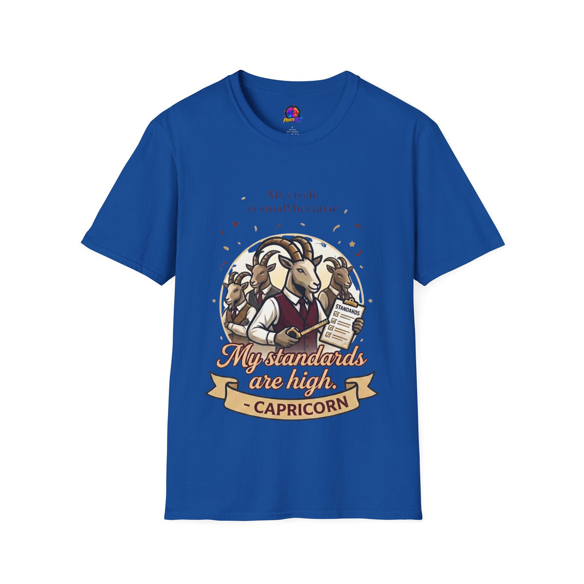 Capricorn Zodiac T-Shirt — "My Standards Are High" Astrology Tee
