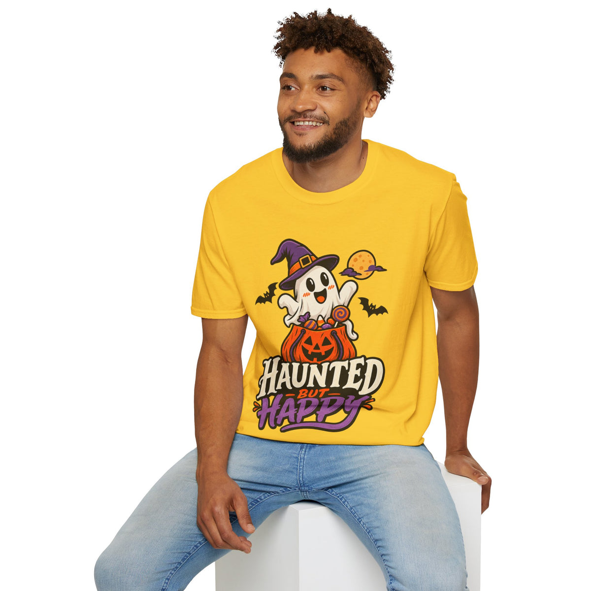 Haunted But Happy Halloween T-Shirt