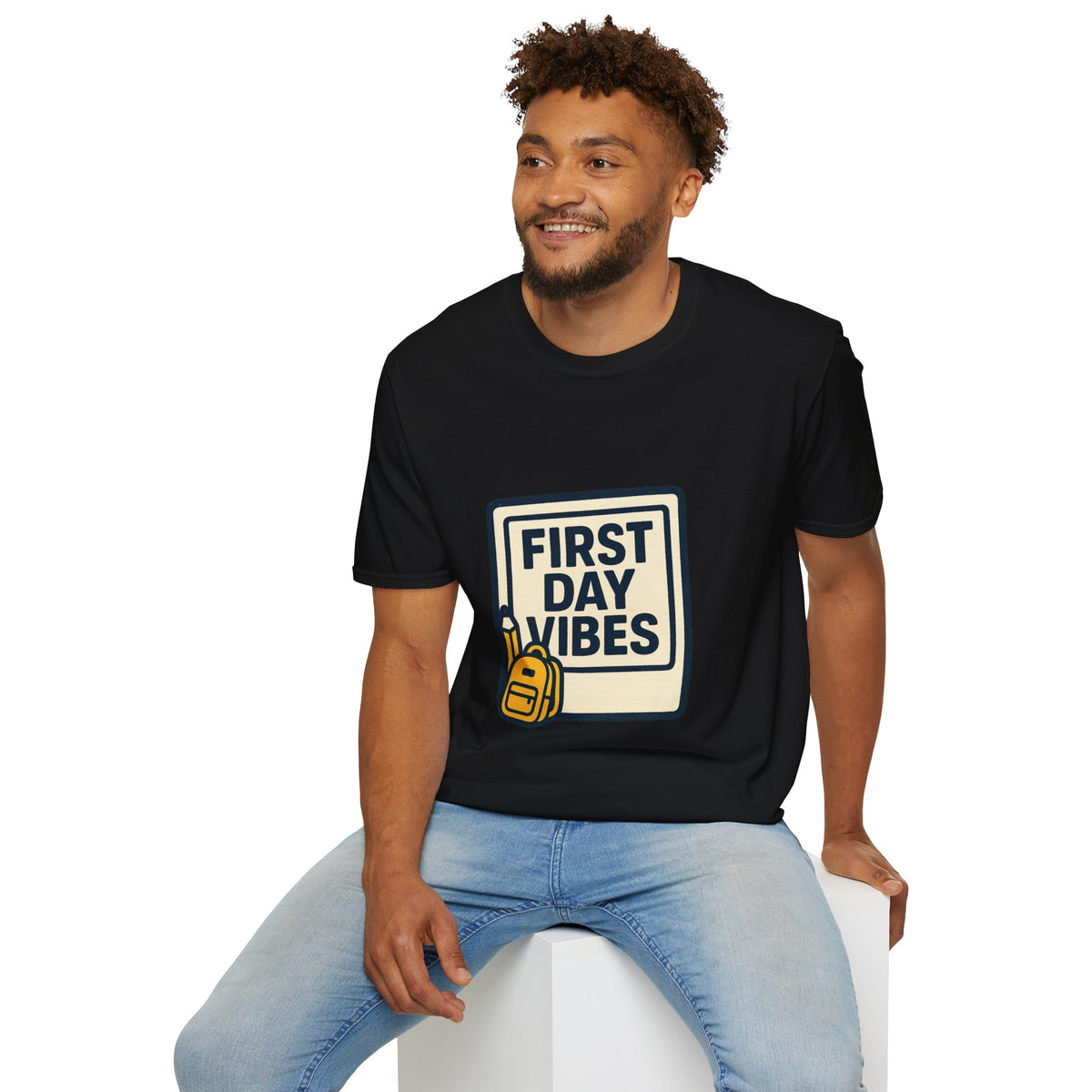 First Day Vibes T-Shirt — 'First Day' Retro Badge Tee - Trending Now - September 2026