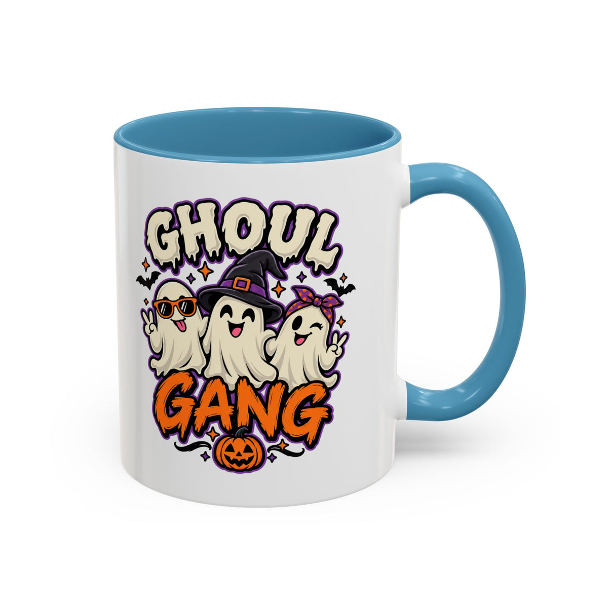 Ghoul Gang Coffee Mug — Cute Halloween Ghosts Accent Mug (11/15oz)