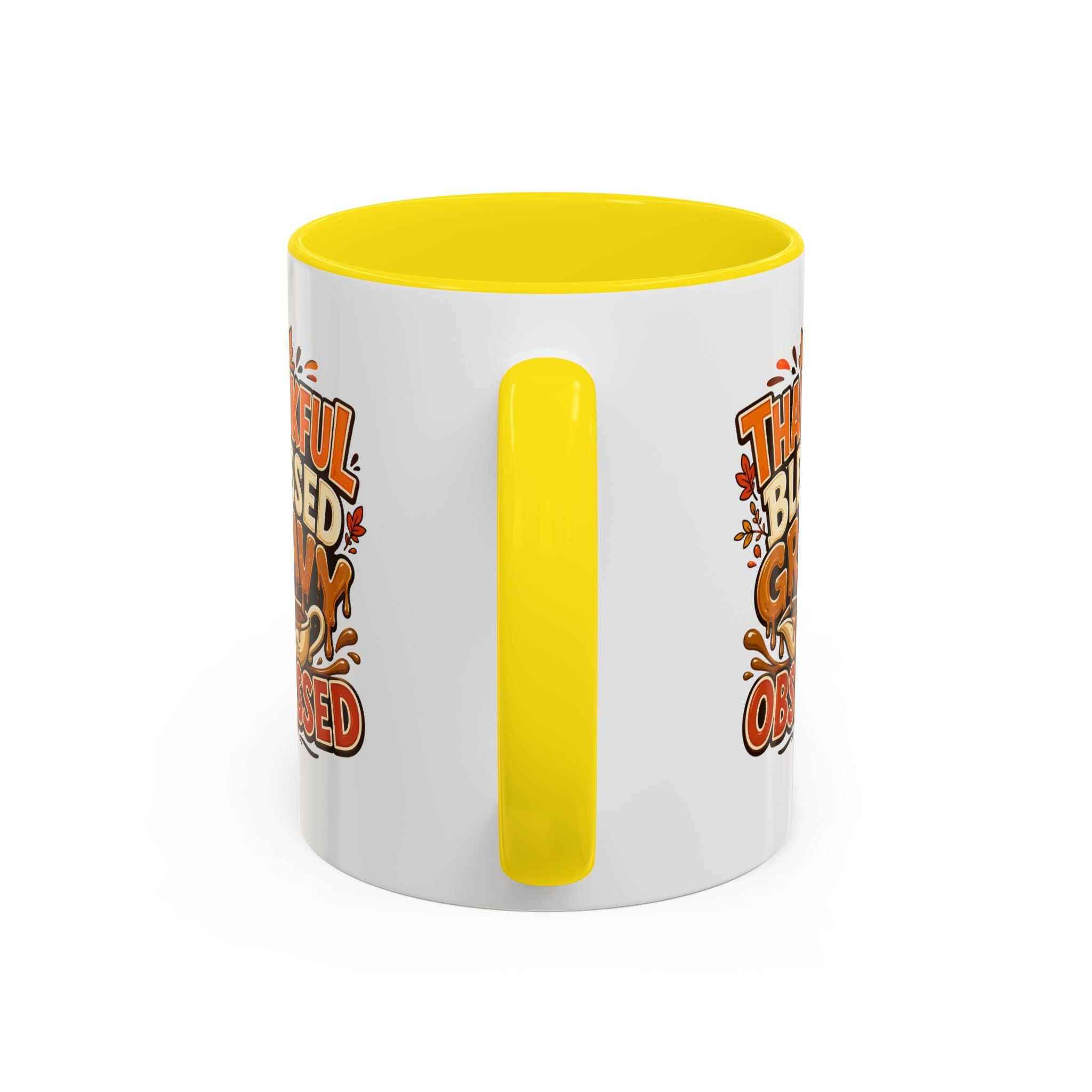 Thanksgiving Mug Coffee Mug — "Thankful Blessed Gravy Obsessed" Thanksgiving Accent Mug