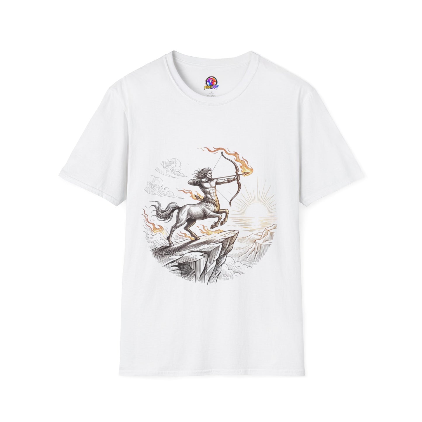 Centaur Archer T-Shirt — Mythical Archer Graphic Tee (Flaming Bow)