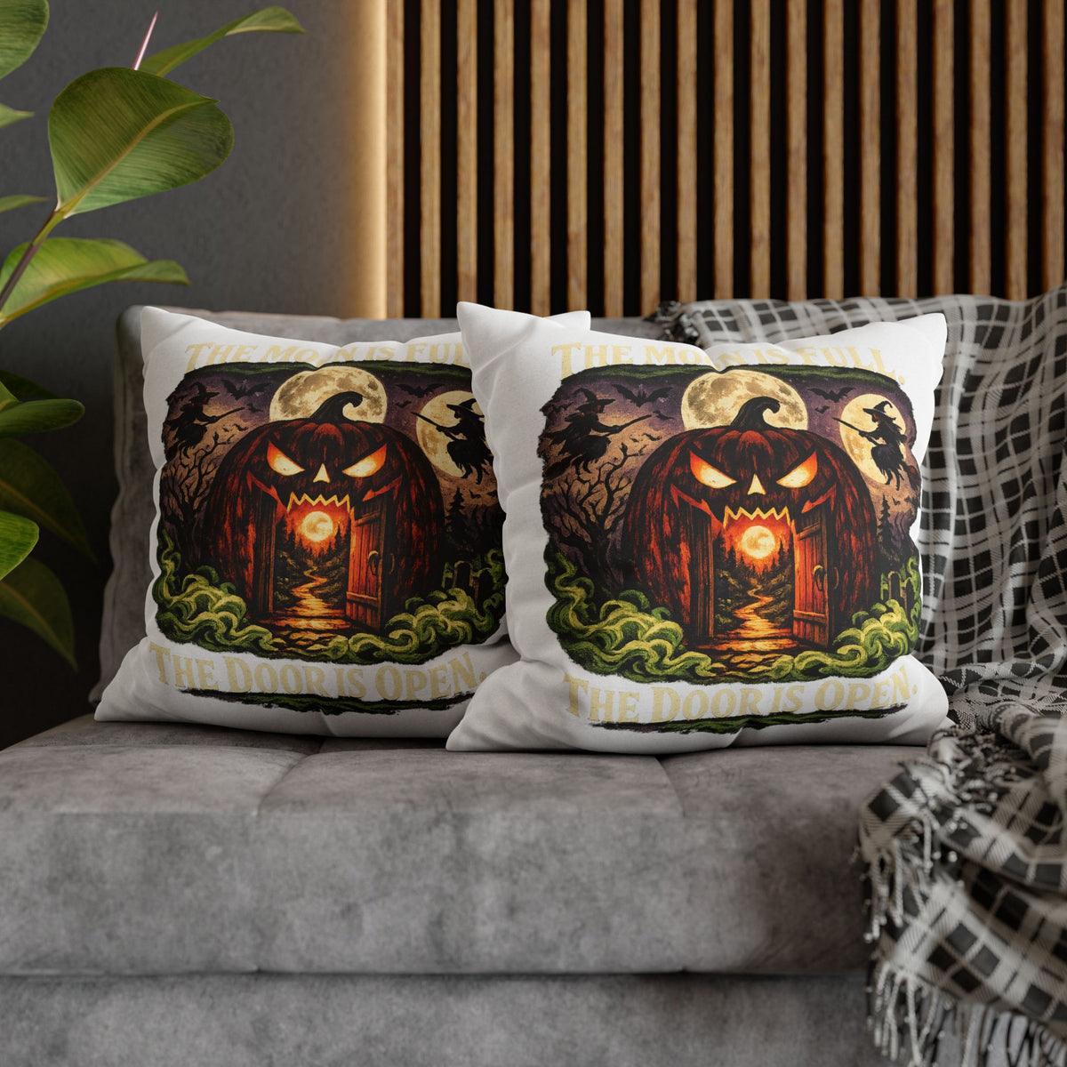 Halloween Pumpkin Door Decorative Pillowcase