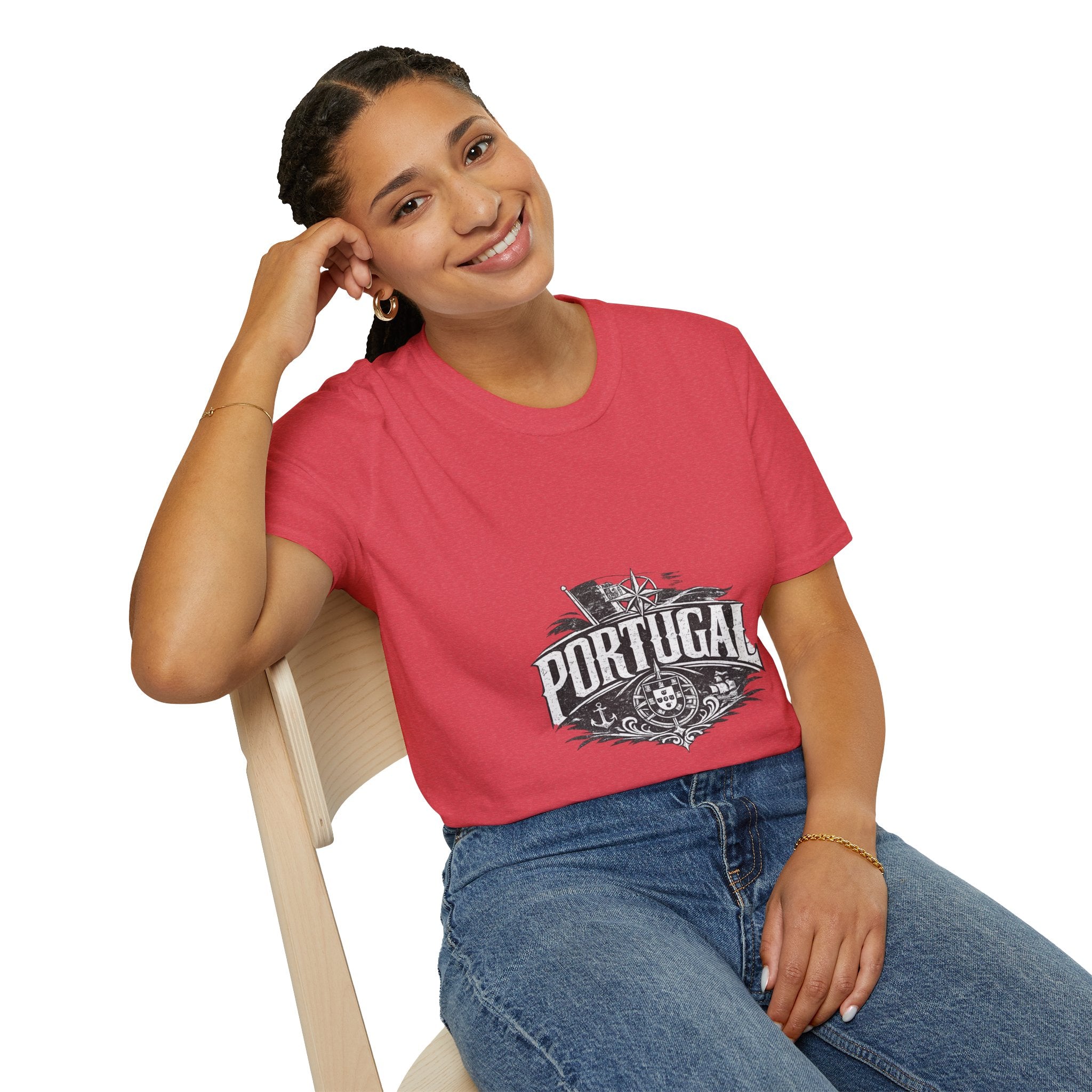 Portugal Vintage Compass T-Shirt — Nautical Travel Souvenir