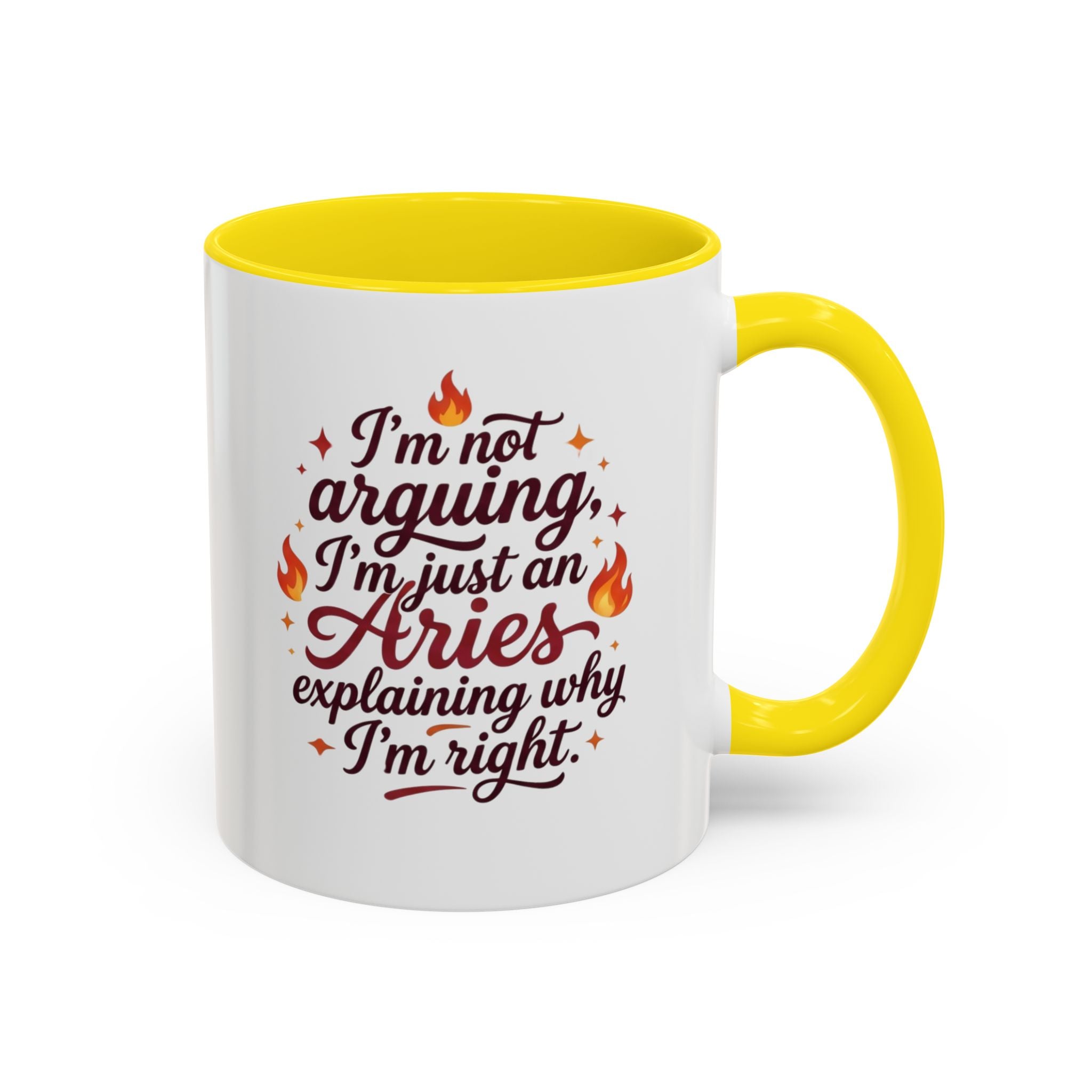 Aries Coffee Mug - “I’m Not Arguing, I’m Just an Aries Explaining Why I’m Right” Accent Mug