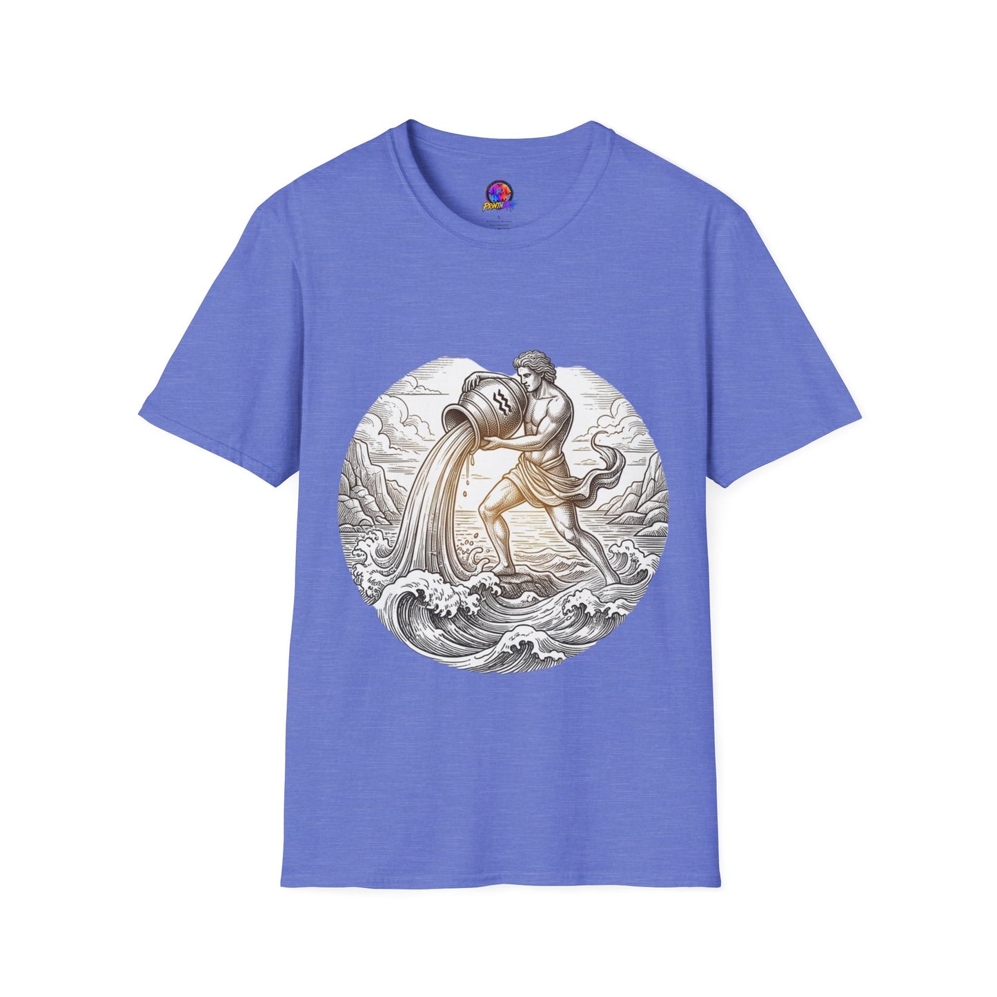 Aquarius Zodiac T-Shirt — Vintage Water Bearer Astrology Tee