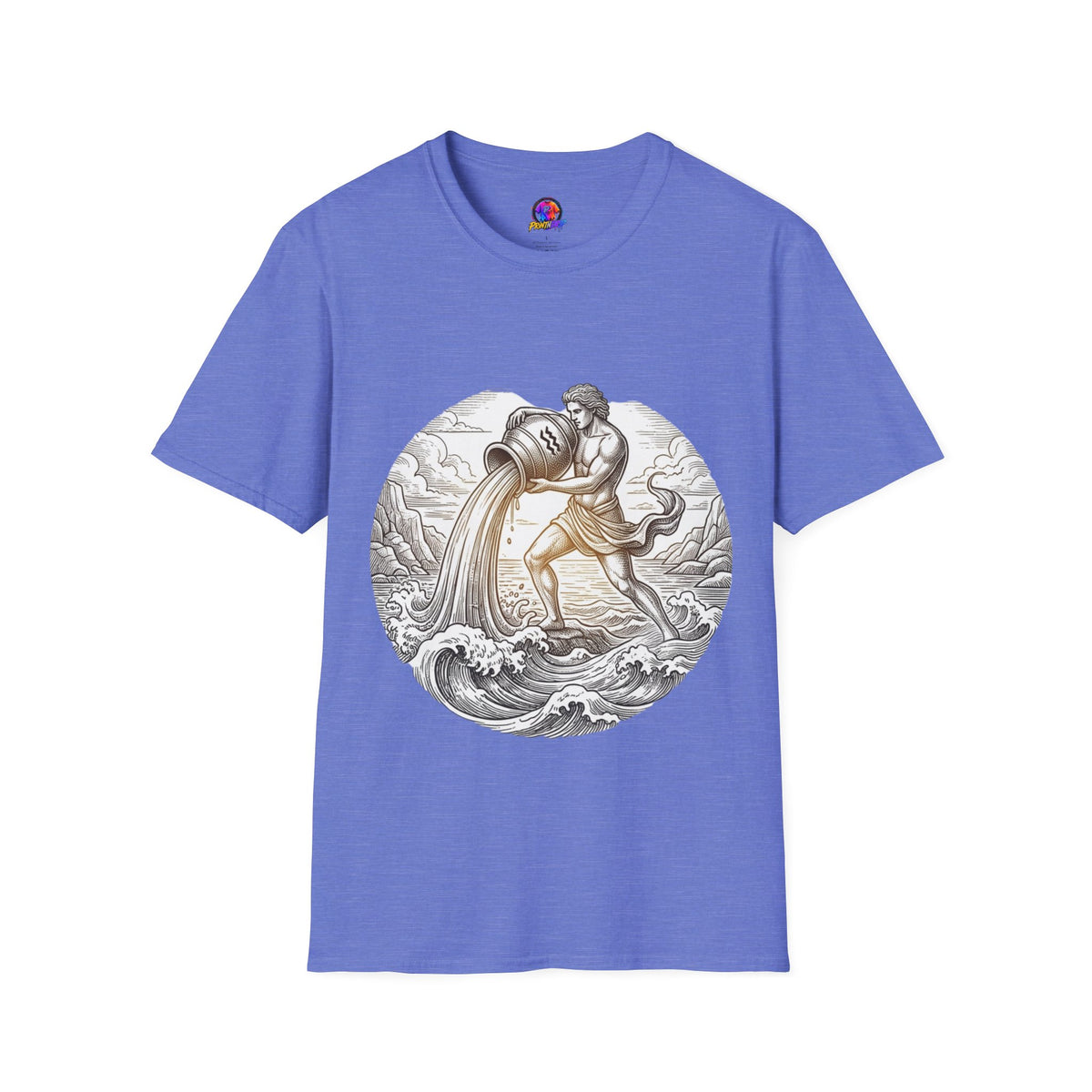 Aquarius Zodiac T-Shirt — Vintage Water Bearer Astrology Tee