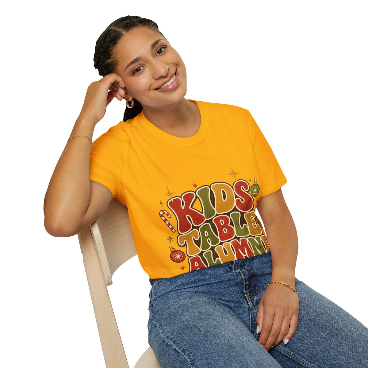 Kids Table Alumni T-Shirt — Retro Holiday Family Dinner Tee