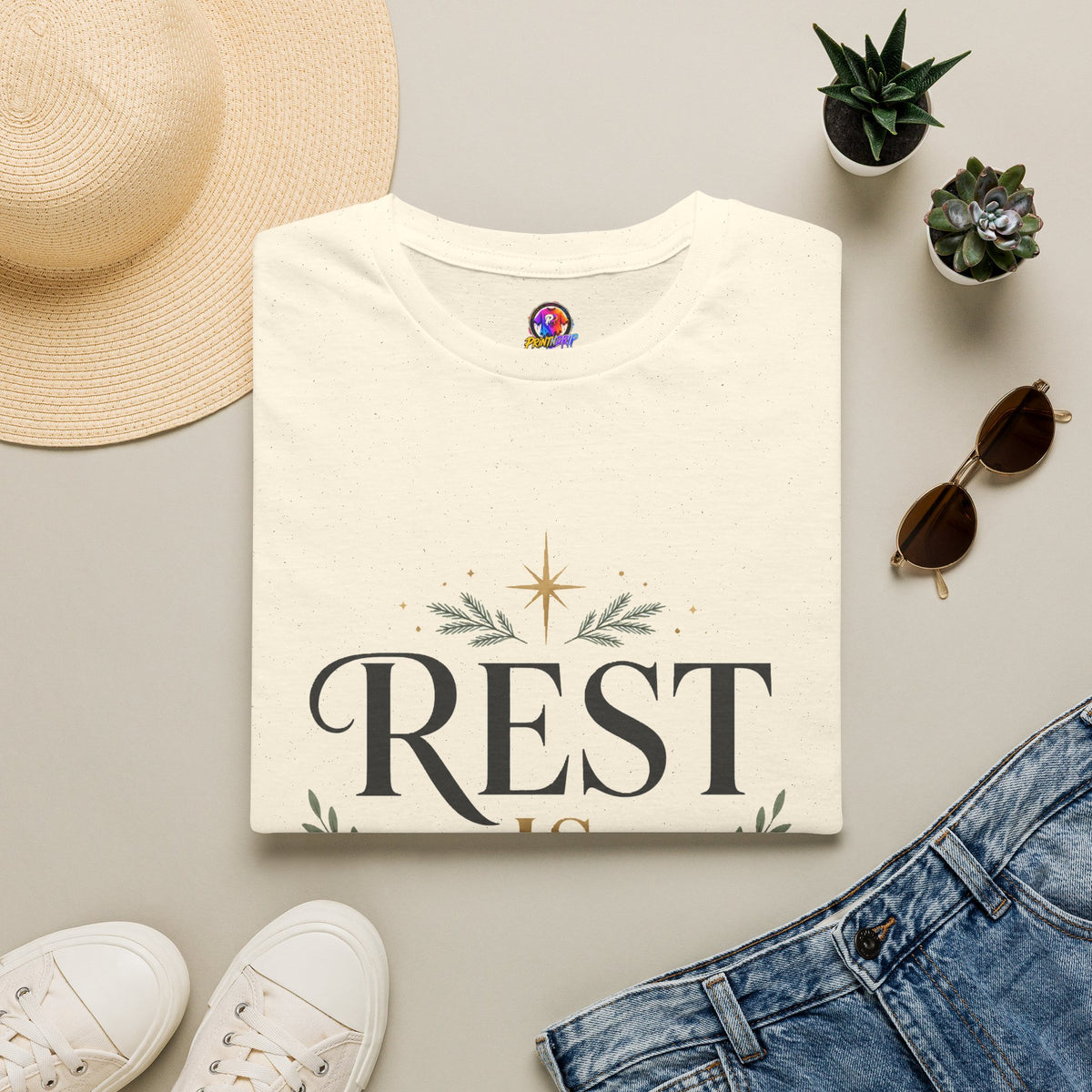 Rest Is Festive T-Shirt — Holiday Cozy Graphic Tee