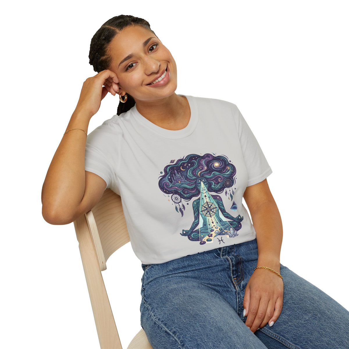 Pisces Zodiac Meditative Pisces T‑Shirt — 'Guided by dreams, ruled by intuition' Zodiac Tee
