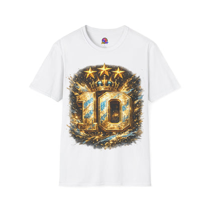 Argentina, MESSI #10 T-Shirt — Gold Crown '10' Victory Graphic Tee