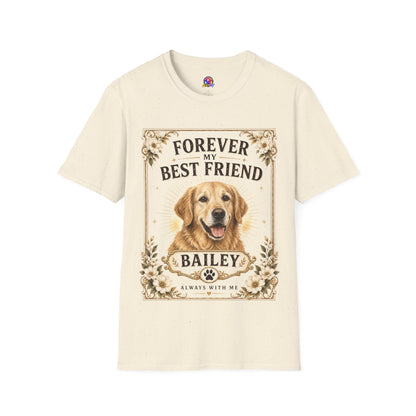 Forever My Best Friend Dog T-Shirt — Personalized Golden Retriever Tribute