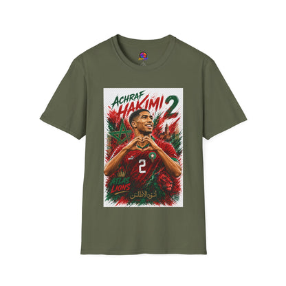 Achraf Hakimi #2 Soccer T-Shirt — Morocco Football Fan Tee