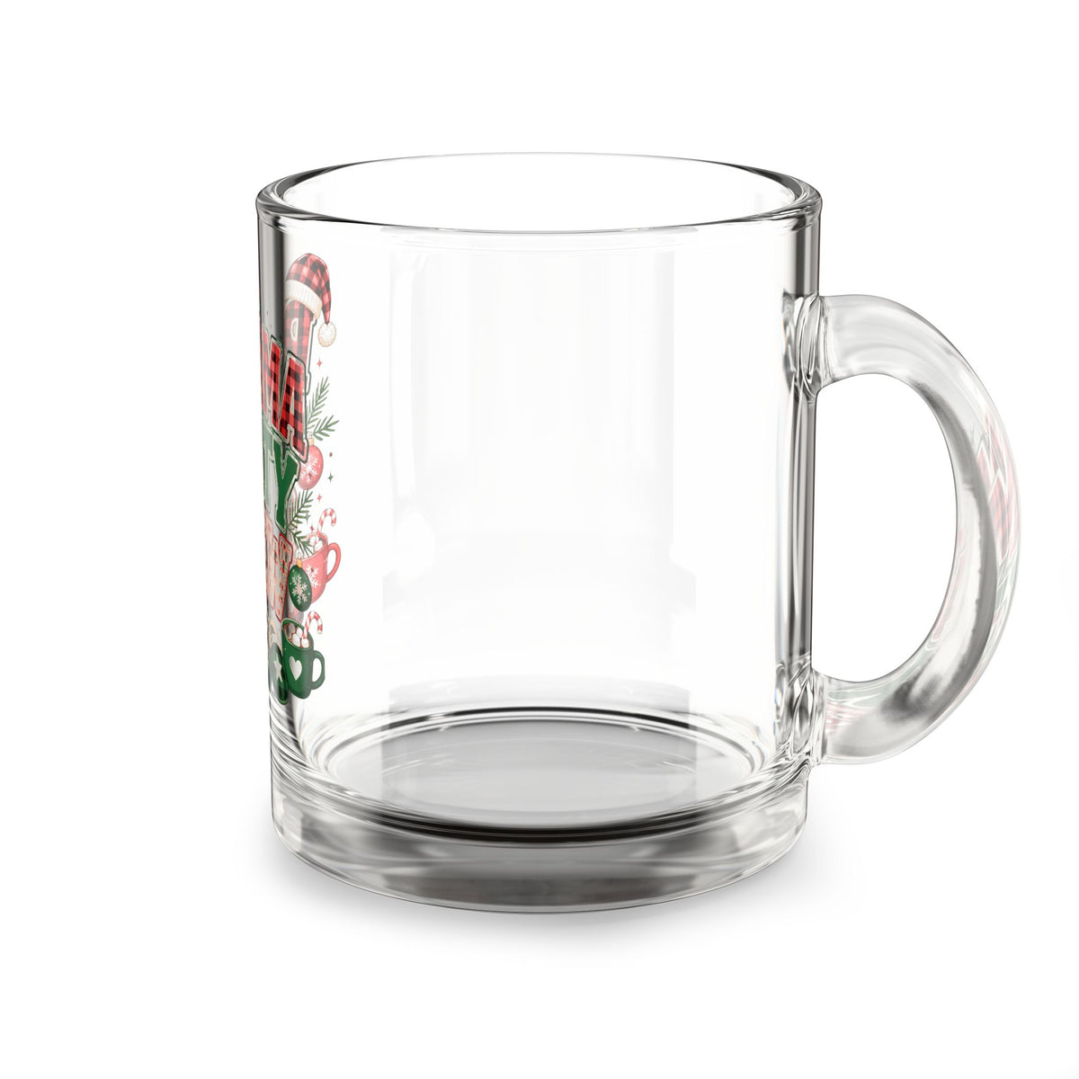 Christmas Glass Mug 10 oz Pajama Party Crew Glass Mug - 10oz Holiday Pajama Party Coffee Cup
