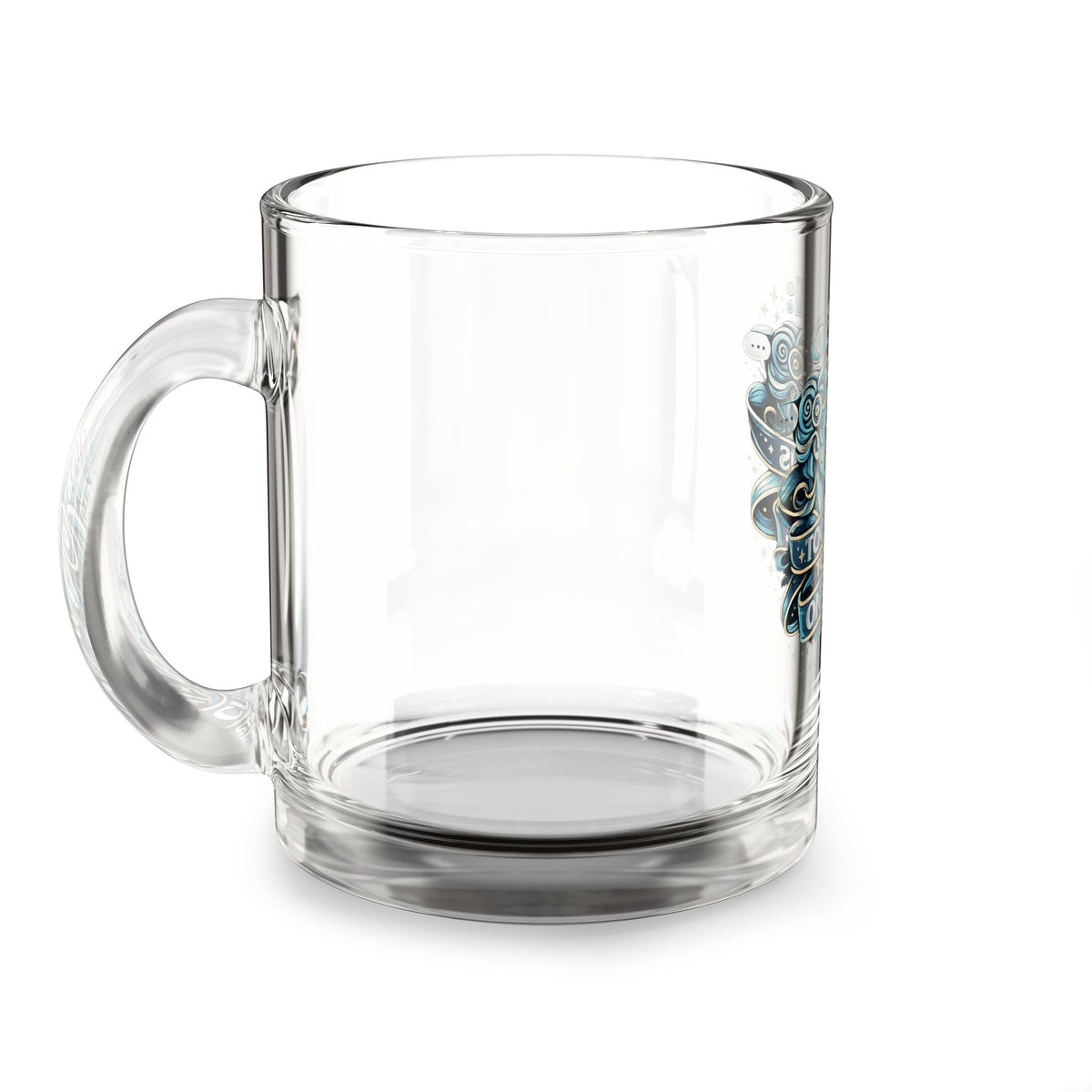 Gemini Glass Mug — “Too Curious to Stay in One Lane” Zodiac Coffee Cup, 10oz