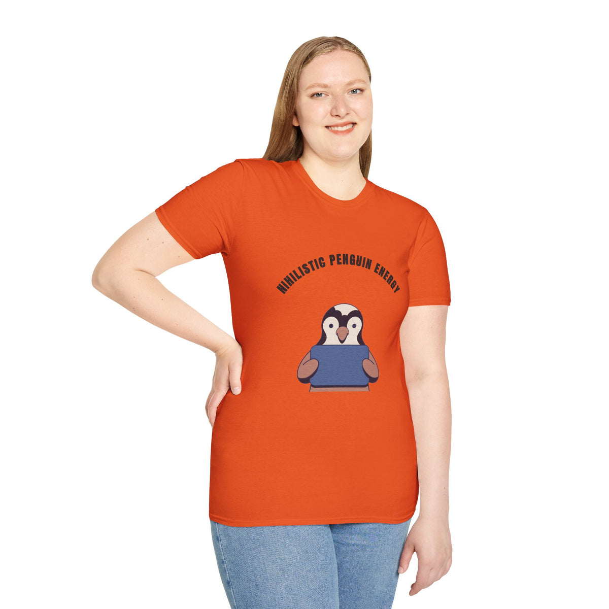Nihilistic Penguin Energy T-Shirt — Cute Sarcastic Graphic Tee - Trending Now - September 2026