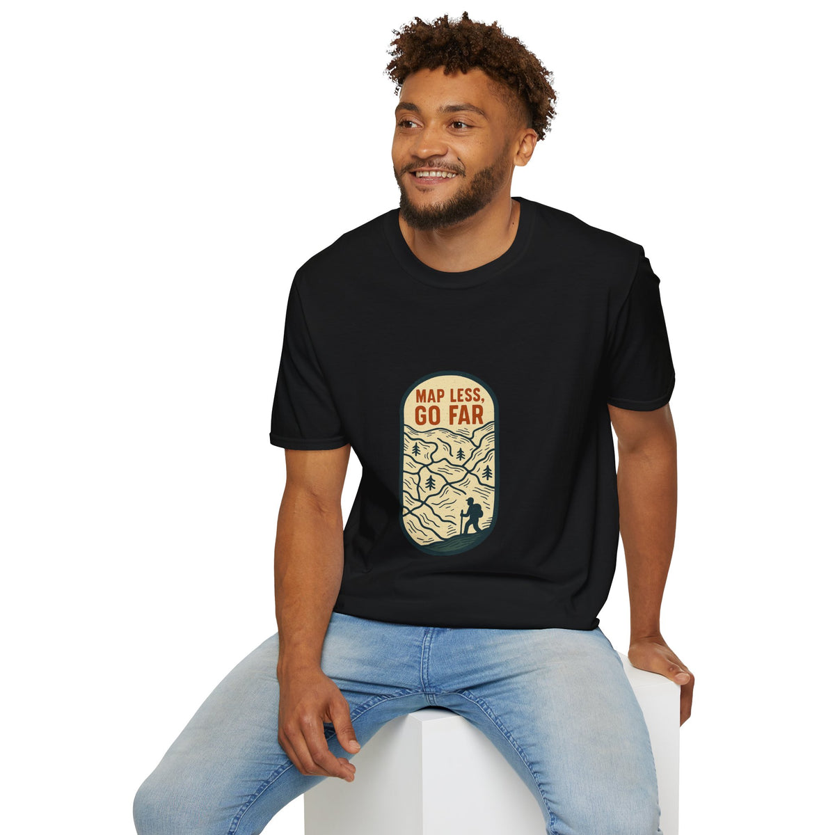 Map Less Go Far T‑Shirt — Vintage Adventure Travel Tee - Trending Now - August 2026