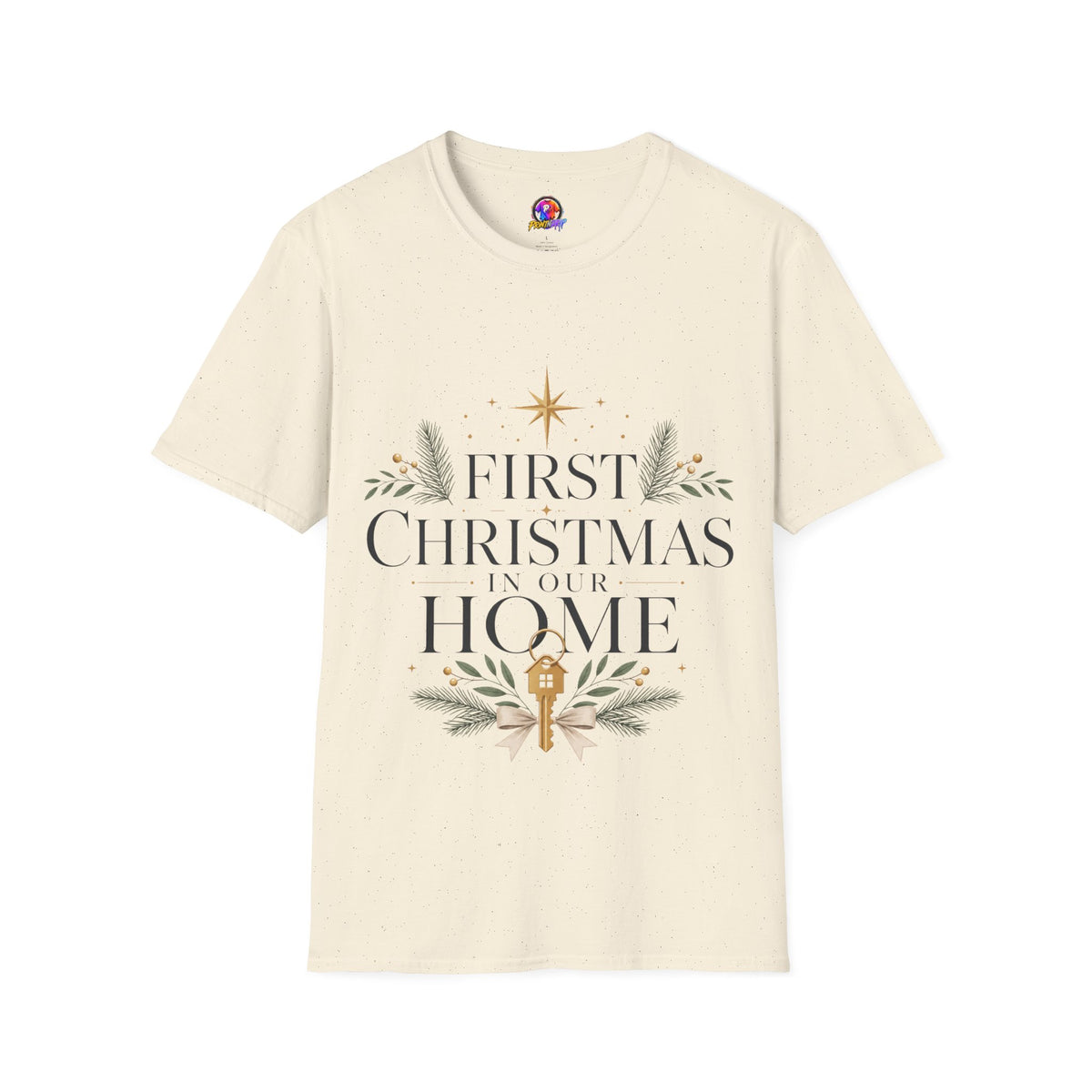 First Christmas T-Shirt — 'First Christmas in Our Home' Elegant Holiday Tee