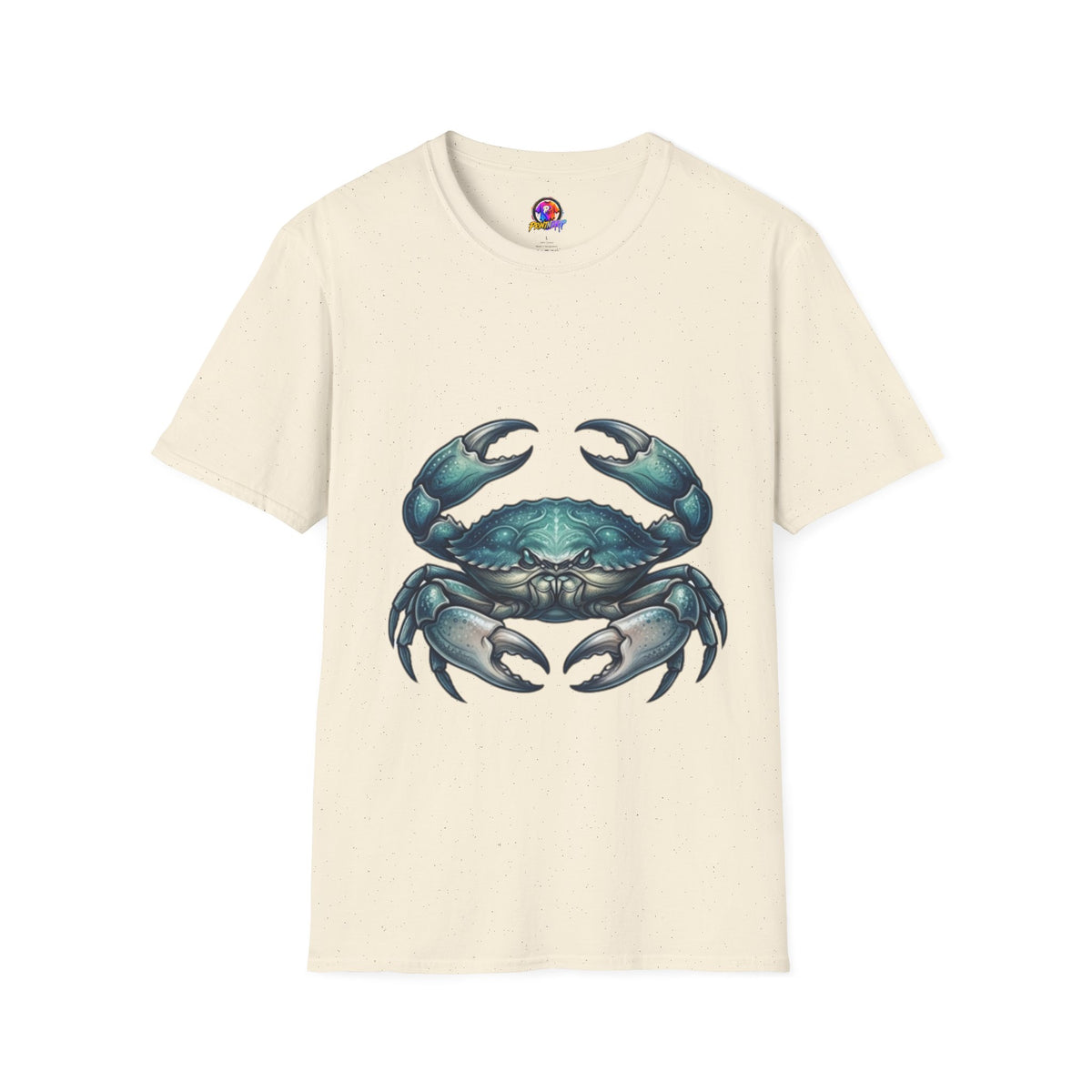 Cancer Zodiac Crabby Coastal Tee - Blue Green Crab Graphic T-Shirt
