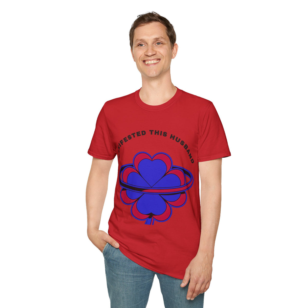 Manifested This Husband T-Shirt — Psychedelic Four-Leaf Clover Graphic Tee - Trending Now - September 2026