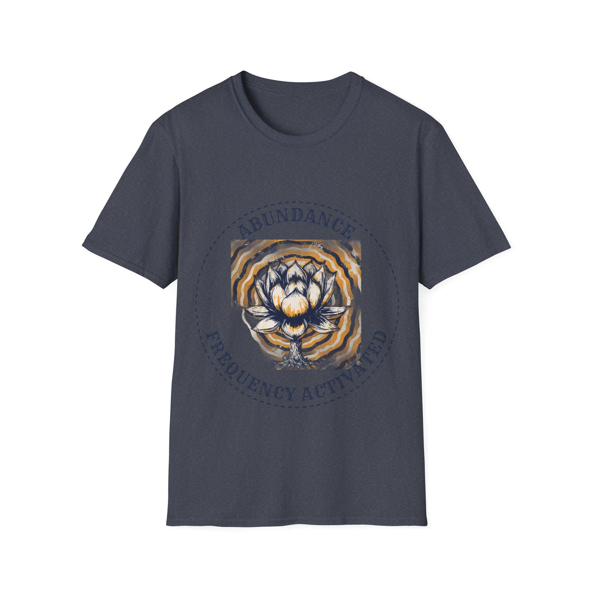 Abundance Frequency Activated Lotus Badge Tee - Spiritual Manifestation Graphic T-Shirt - Trending Now - September 2026