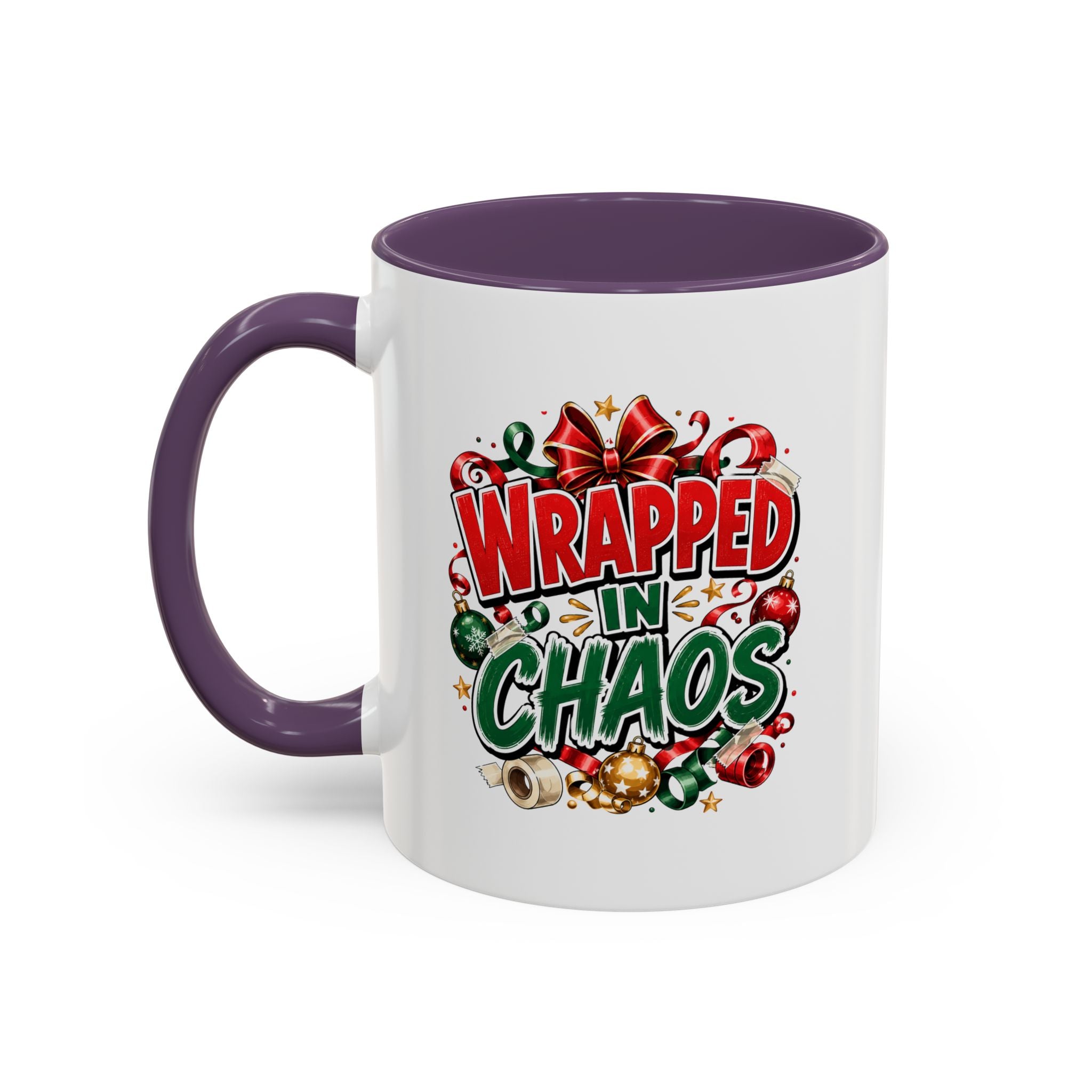 Wrapped in Chaos Christmas Coffee Mug