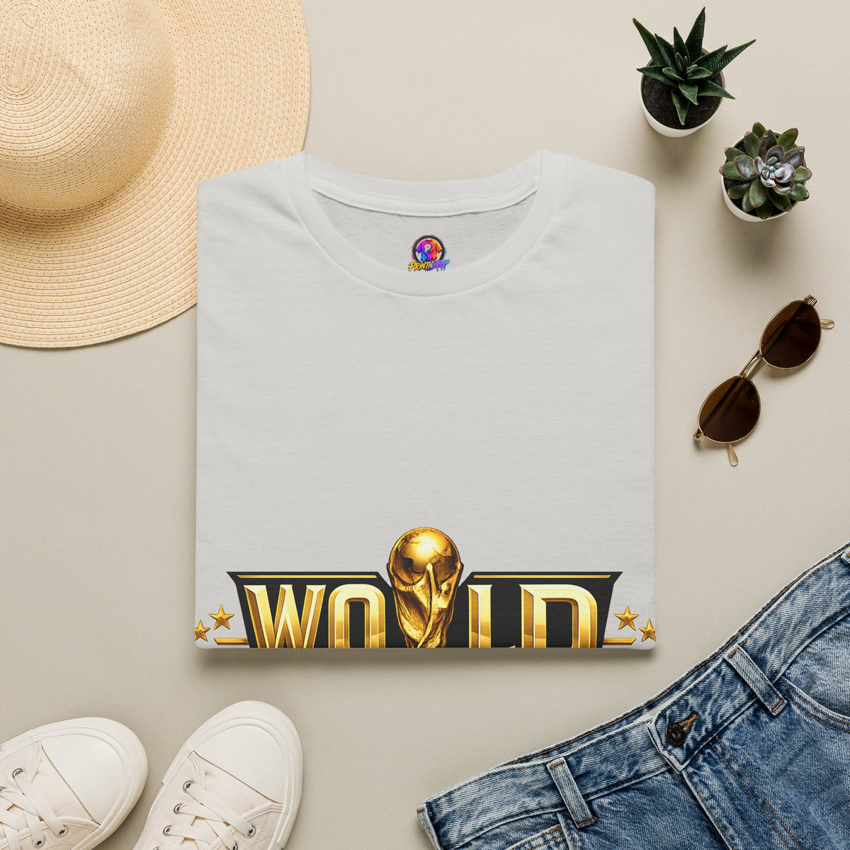 World Champions T-Shirt — Gold Trophy Sports Tee