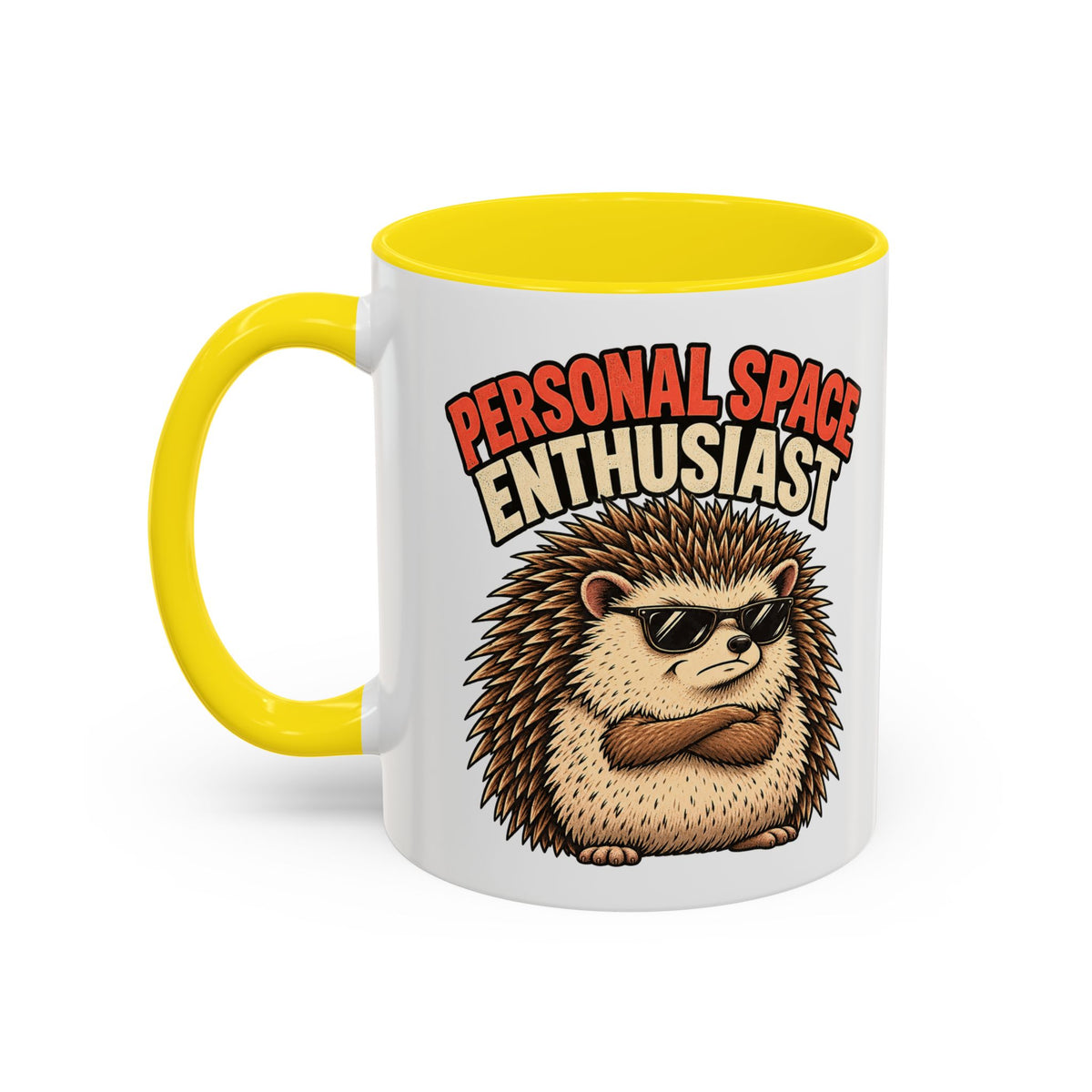 Funny And Witty "Personal Space Enthusiast" Accent Coffee Mug (11, 15oz)