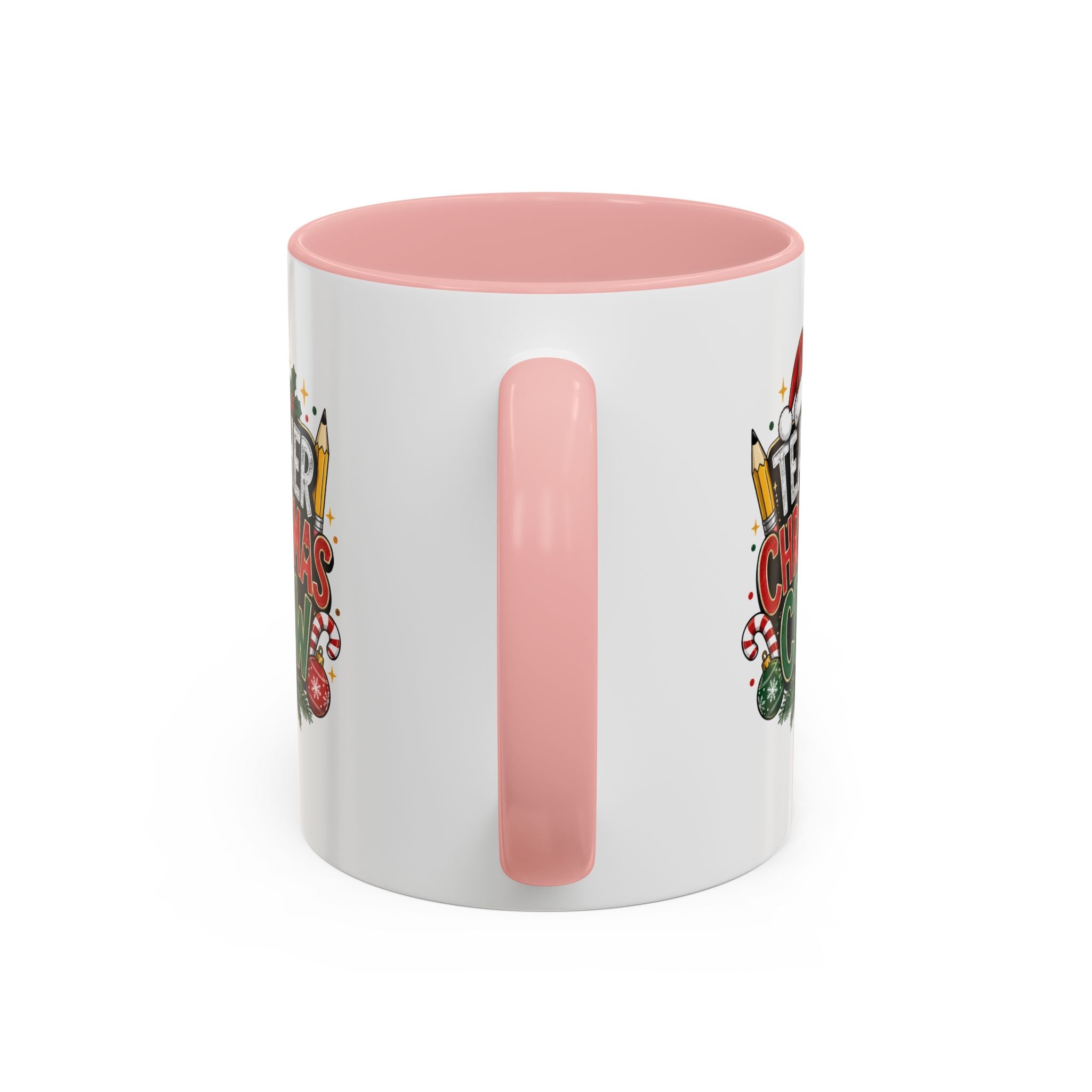Teacher Christmas Crew Accent Coffee Mug – Holiday Teacher Gift