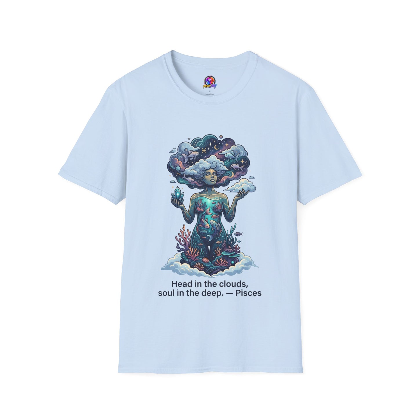 Dreamscape Goddess T-Shirt — 'Head in the Clouds' Surreal Art Tee