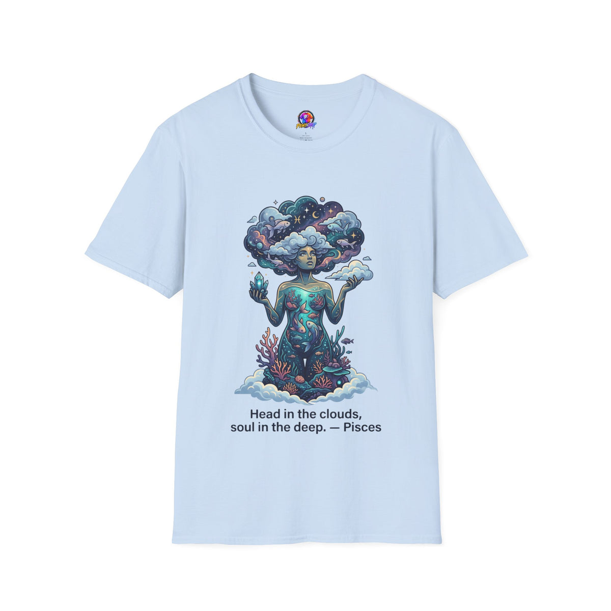 Dreamscape Goddess T-Shirt — 'Head in the Clouds' Surreal Art Tee
