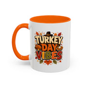 Thanksgiving Mug Turkey Day Vibes Accent Mug — Thanksgiving Coffee Cup