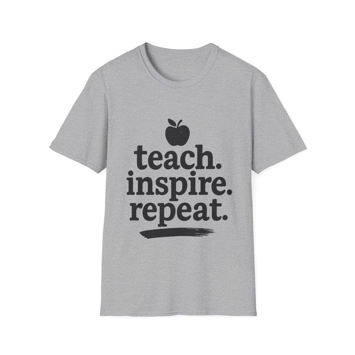 Teach. Inspire. Repeat. T‑Shirt — Teacher Apple Graphic Tee - Trending Now - August 2026 Trends - Everyday T-Shirt