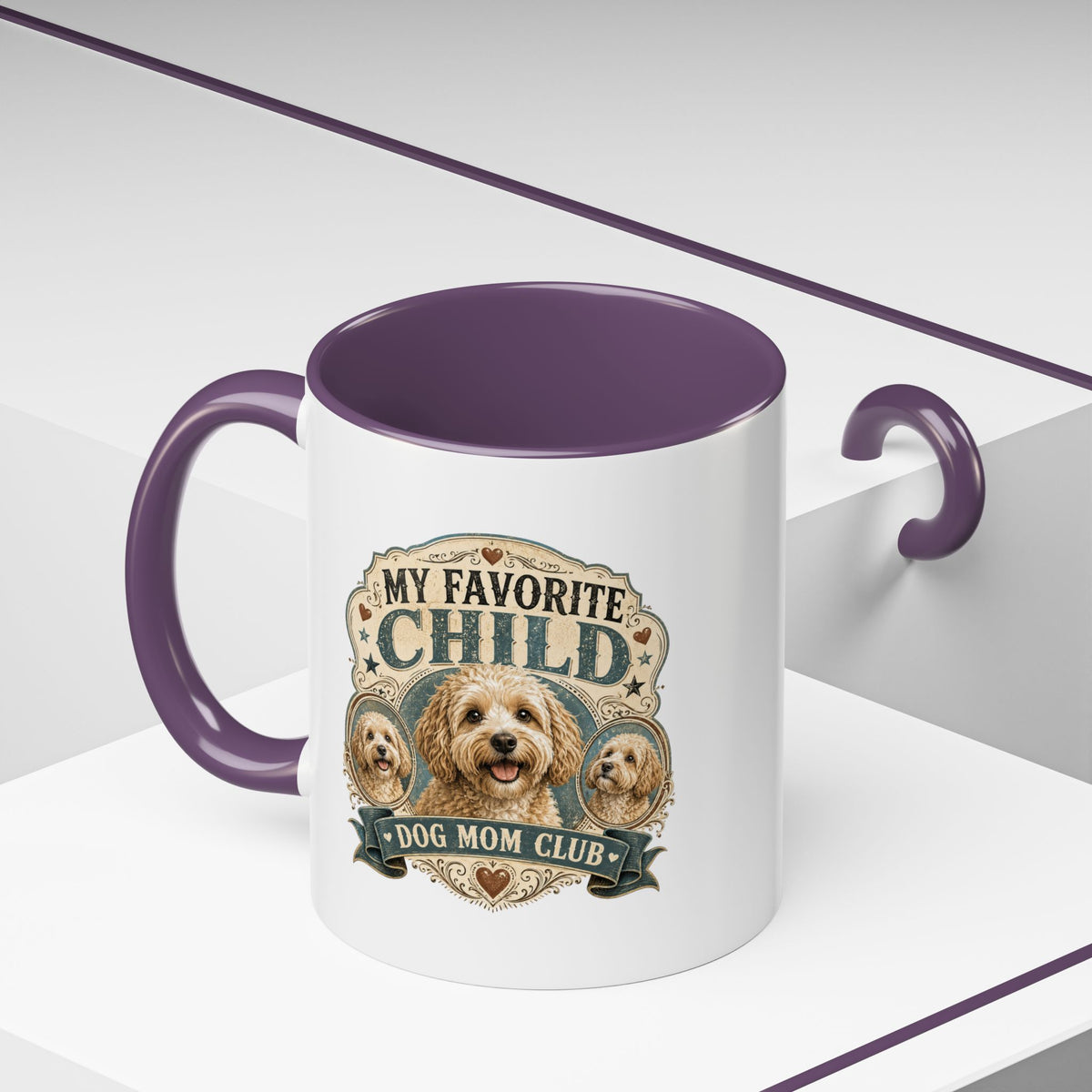 Milo Bailey Dog Dad Mom Dog Mom Coffee Mug - "My Favorite Child" Poodle Doodle Gift