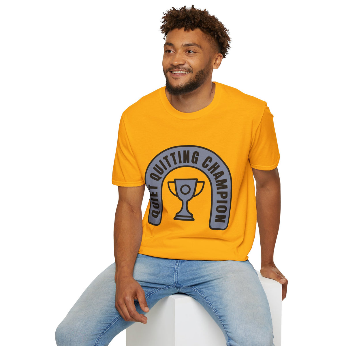 Quiet Quitting Champion T-Shirt — Funny Workplace Trophy Tee - Trending Now - August 2026