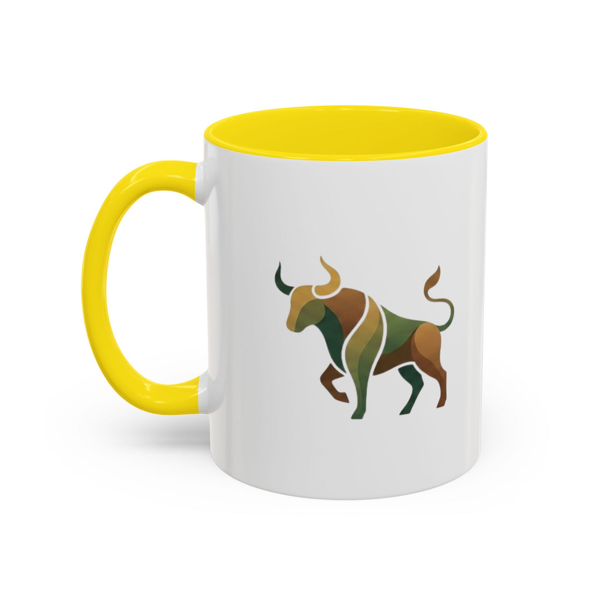 Taurus Geometric Bull Accent Coffee Mug — Taurus Zodiac Gift