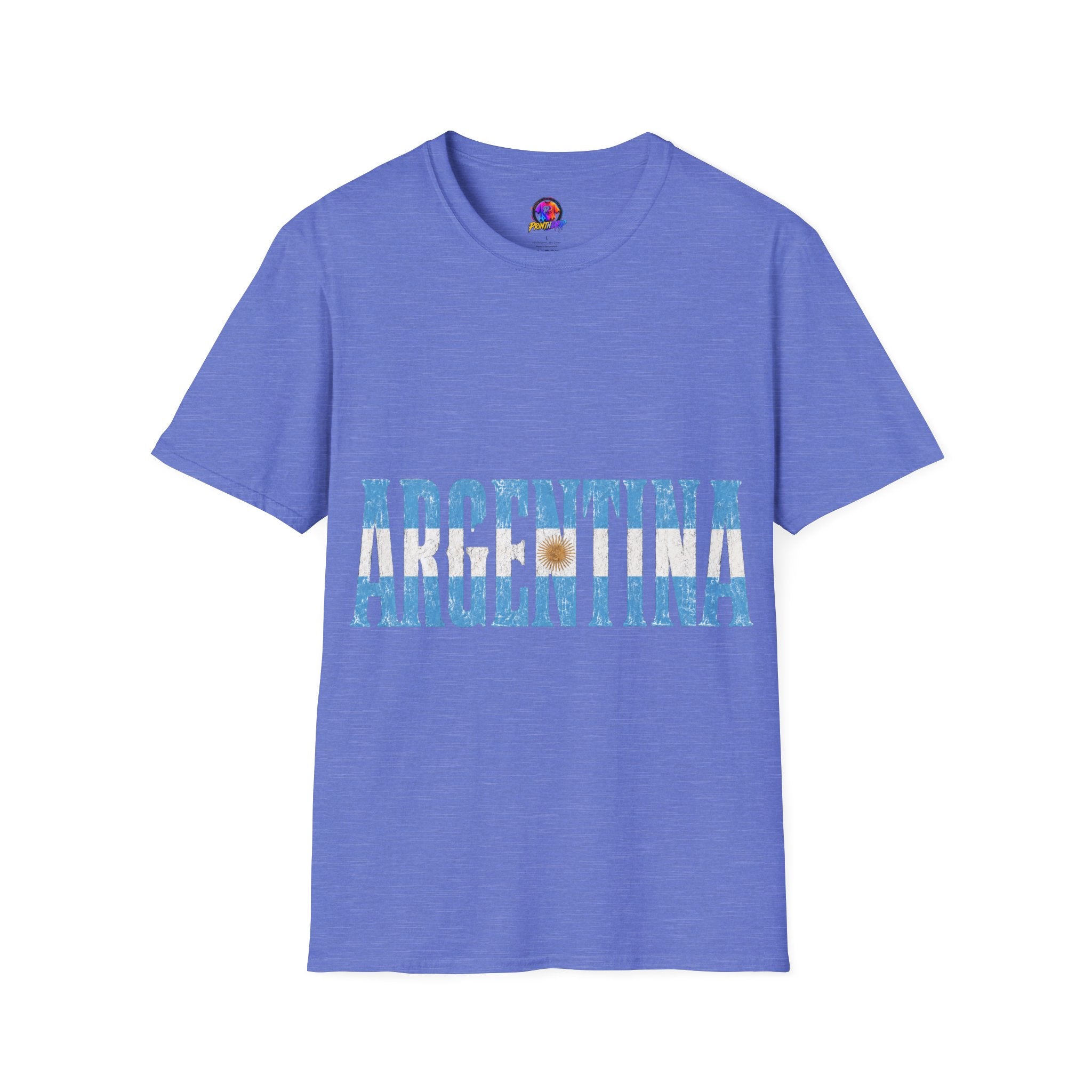 Argentina Beach Vibes T-Shirt — Distressed Blue "ARGENTINA" Graphic