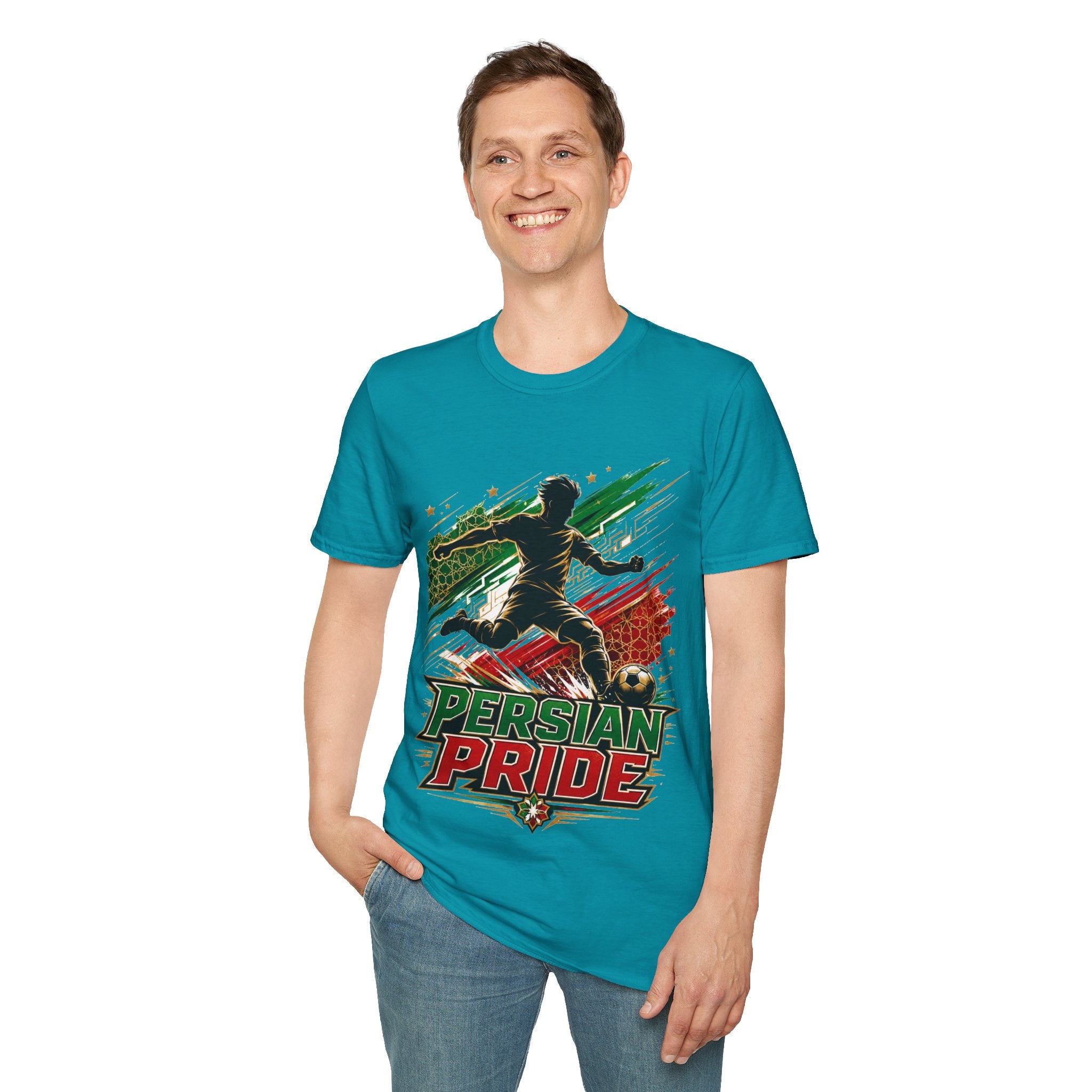 Iran Persian Pride Soccer Tee — Iranian Football Fan T-Shirt