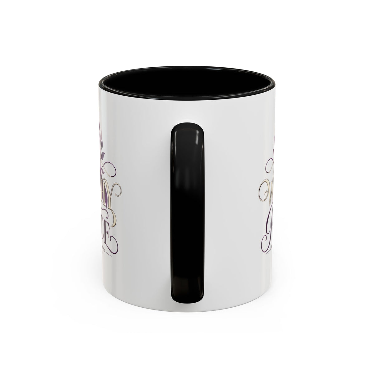 Worth of Peace Accent Coffee Mug — Domestic Violence Awareness Ribbon (11/15oz)